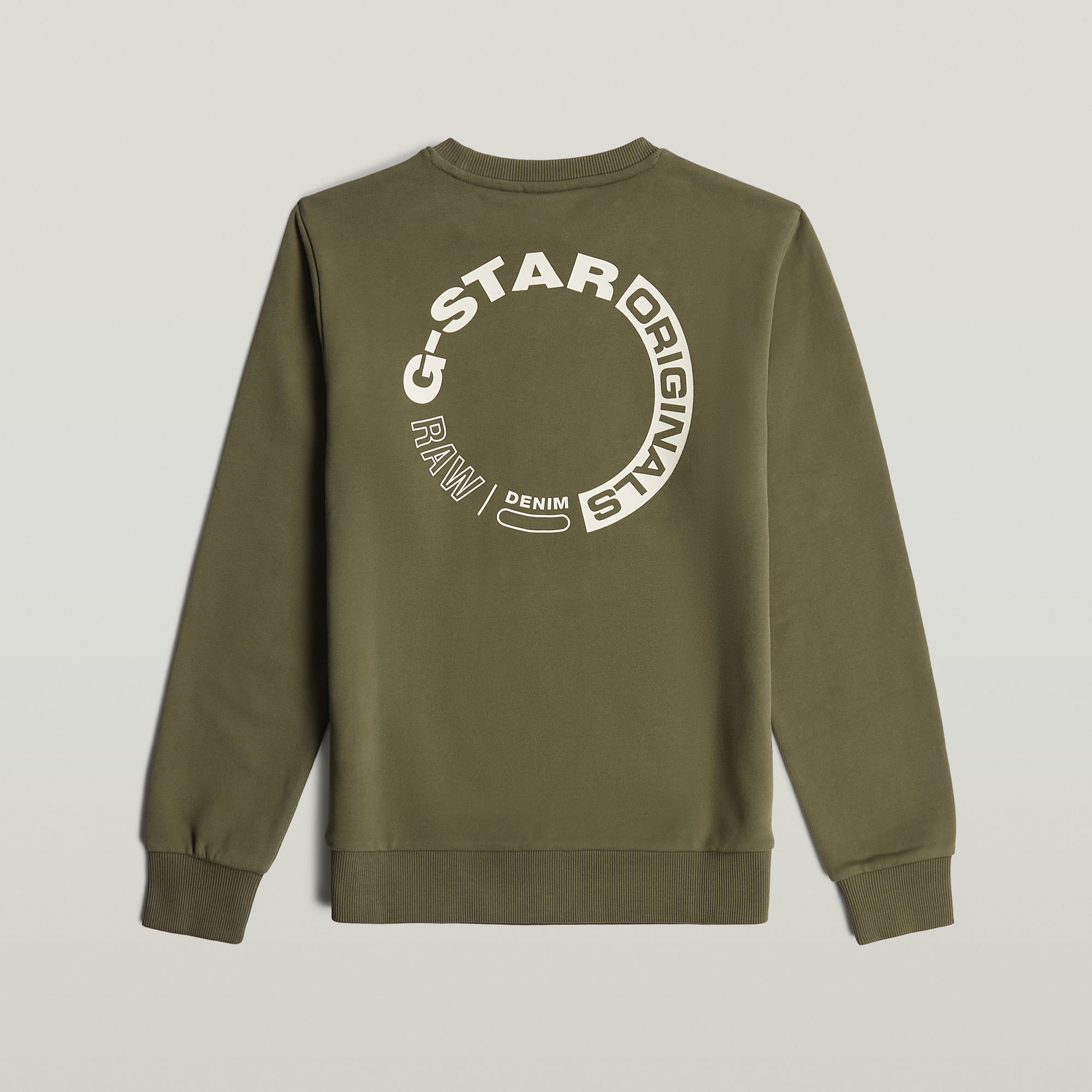 G-Star RAW Jongens Sweater Unbrushed Groen jongens