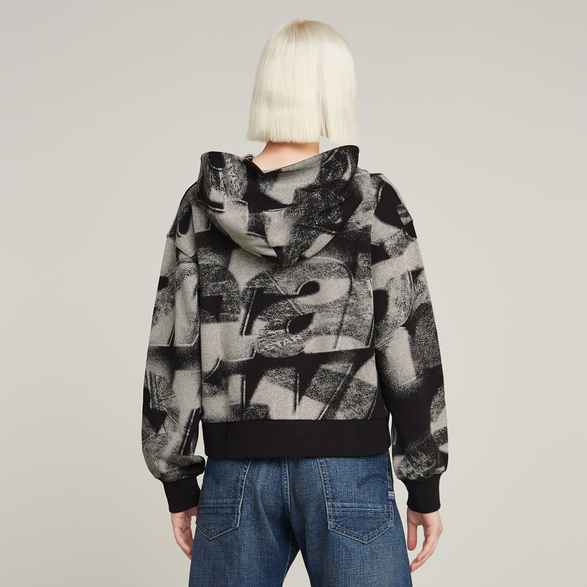 G-Star RAW Sprayed Letters Loose Hoodie Meerkleurig Dames