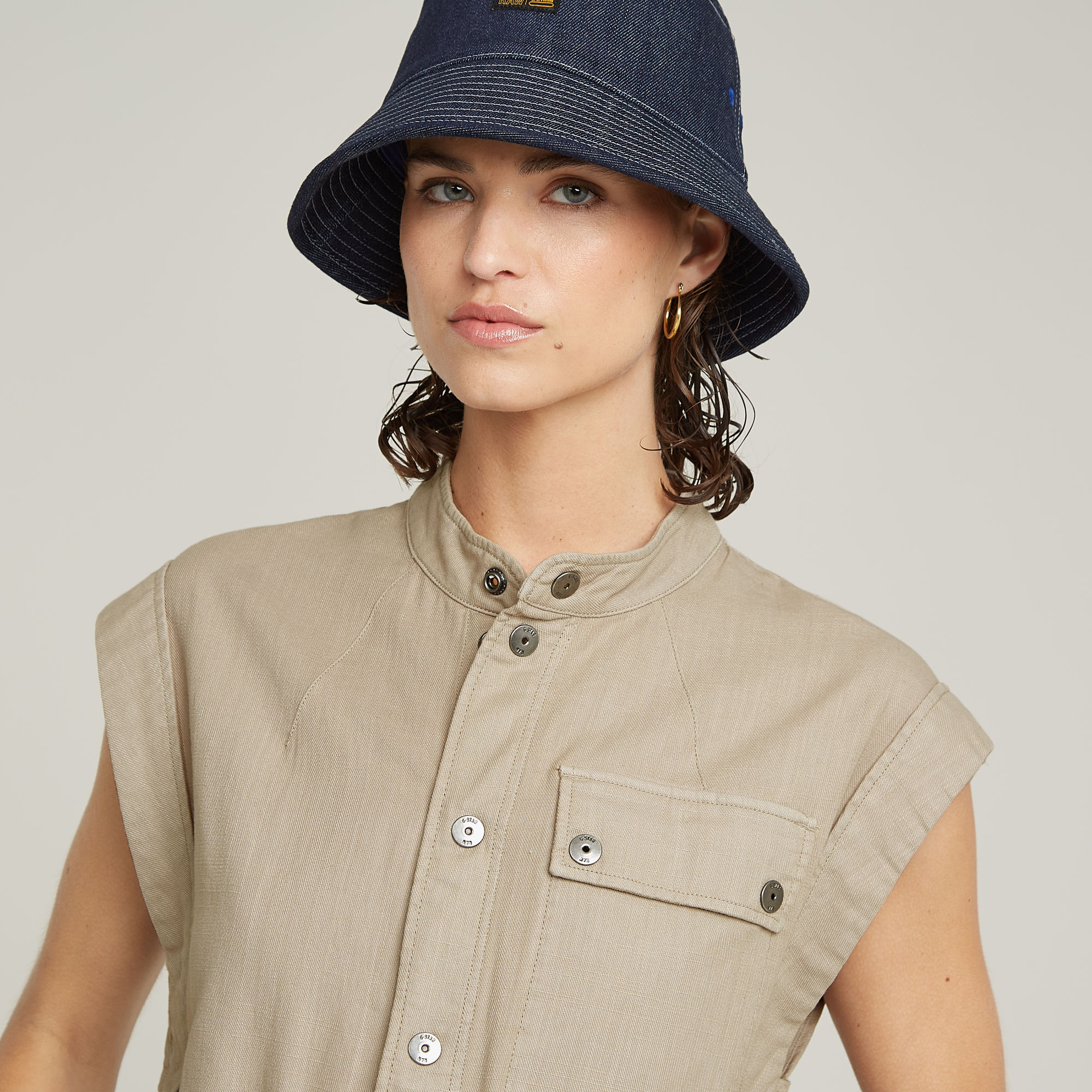 G-Star RAW Jurk Pocket Beige Dames