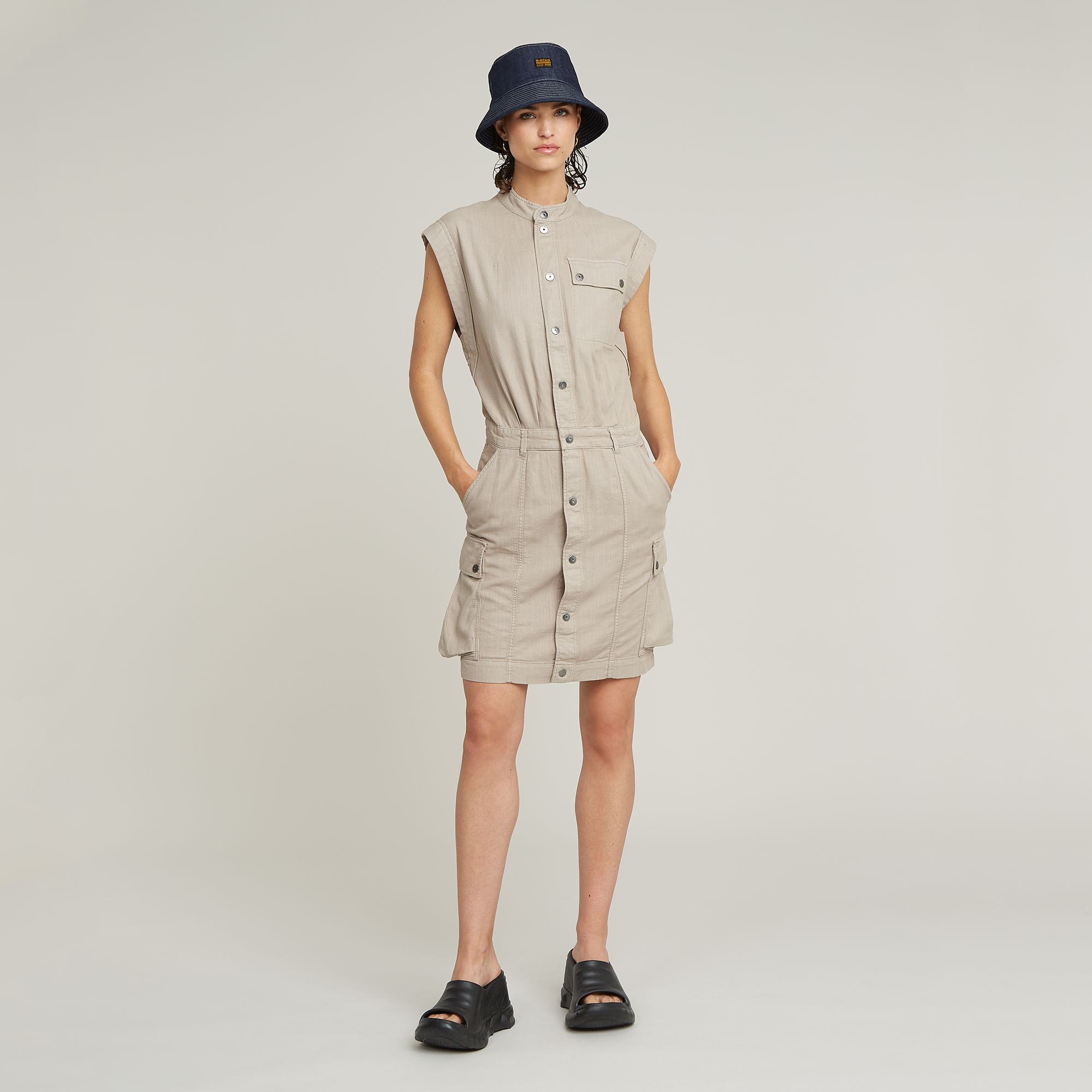 G-Star RAW Jurk Pocket Beige Dames