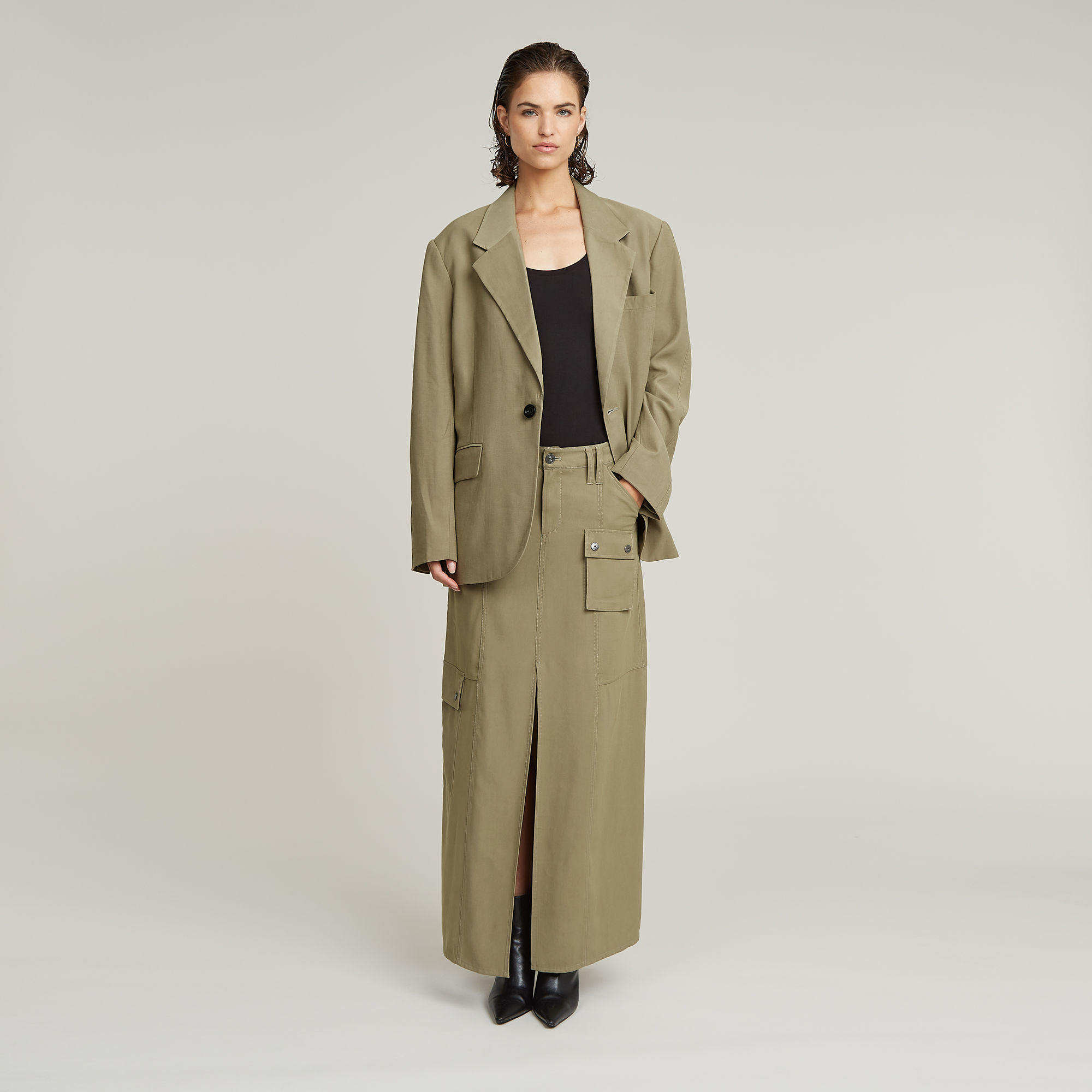 G-Star RAW Fluid Lange Rok Groen Dames