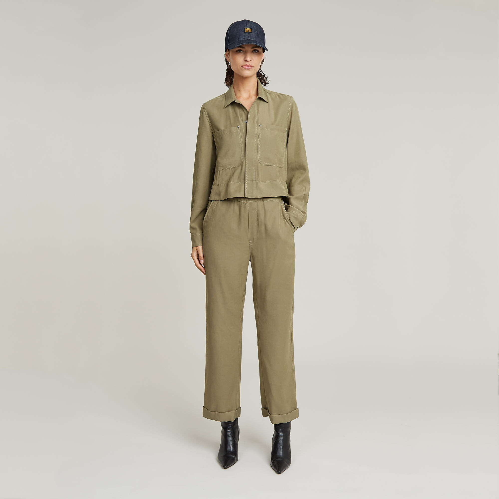 Modular Army Jumpsuit - Grün - Damen