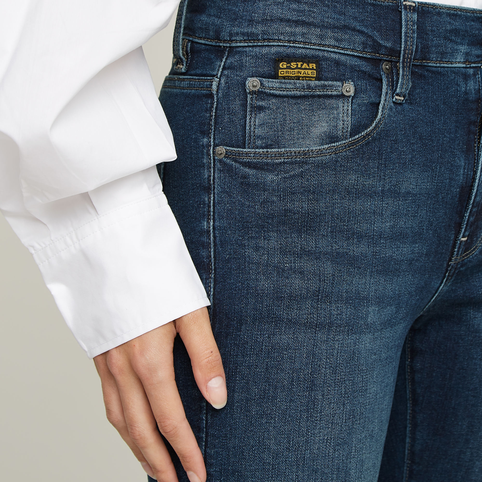 G-Star RAW 3301 Flare Jeans Donkerblauw Dames