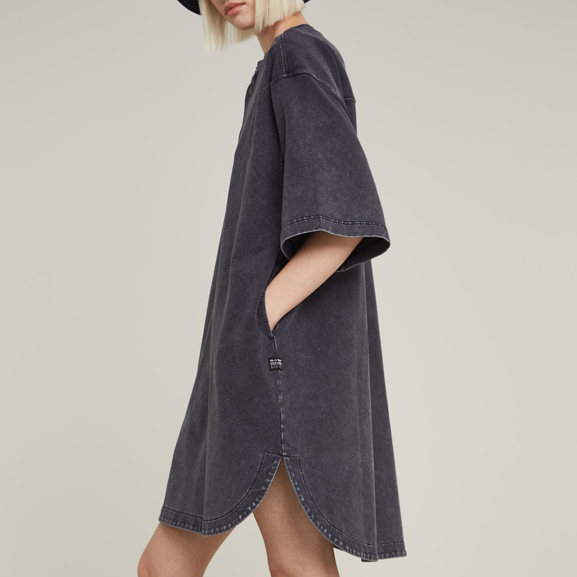 G-Star RAW Balloon Loose Sweater Jurk Zwart Dames