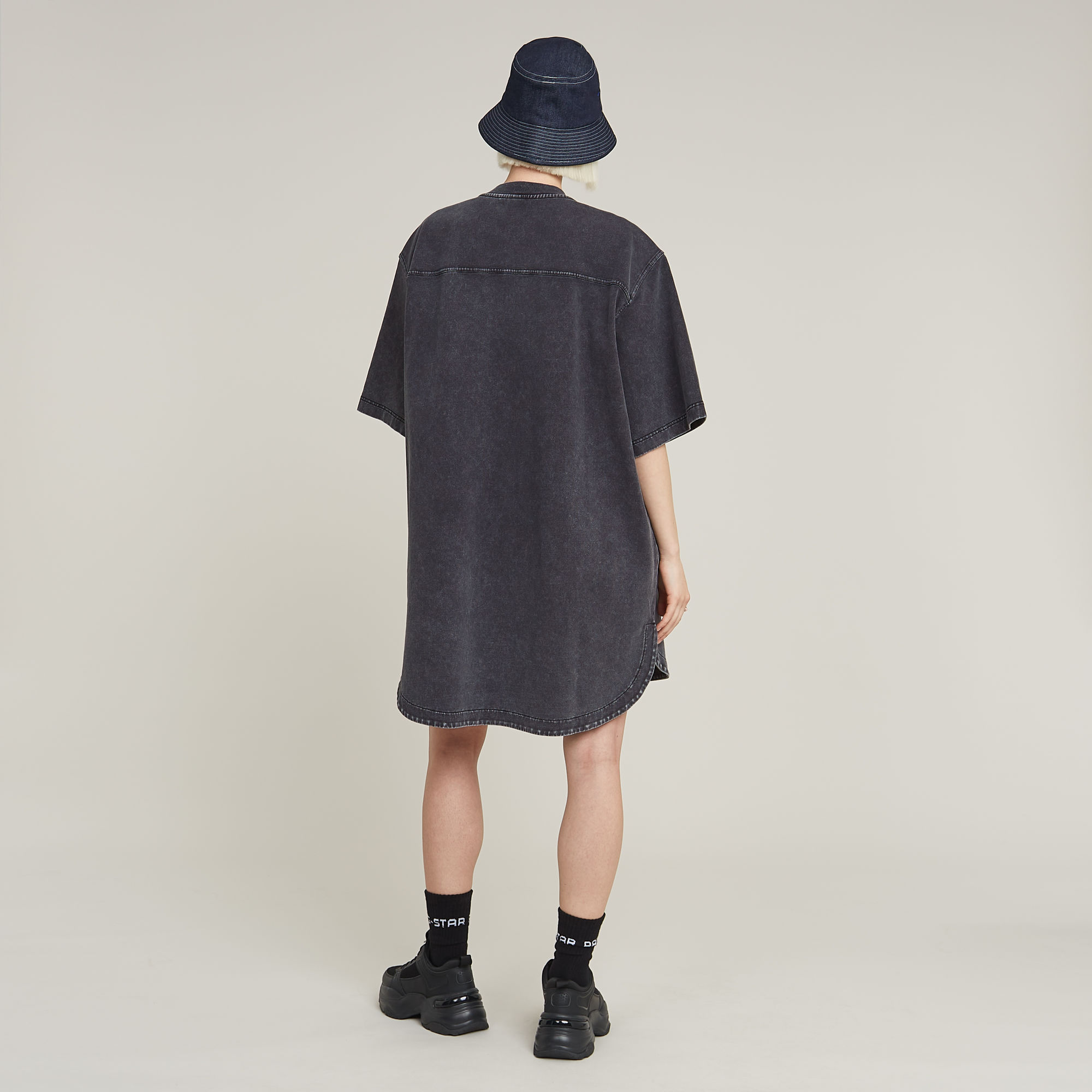 G-Star RAW Balloon Loose Sweater Jurk Zwart Dames