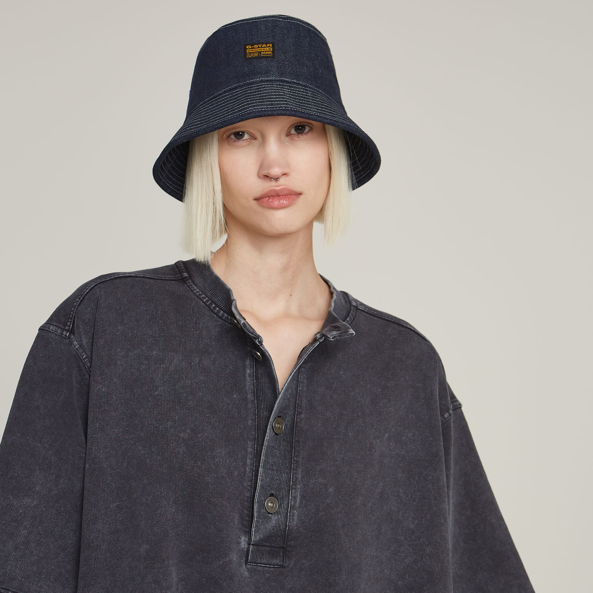 G-Star RAW Balloon Loose Sweater Jurk Zwart Dames
