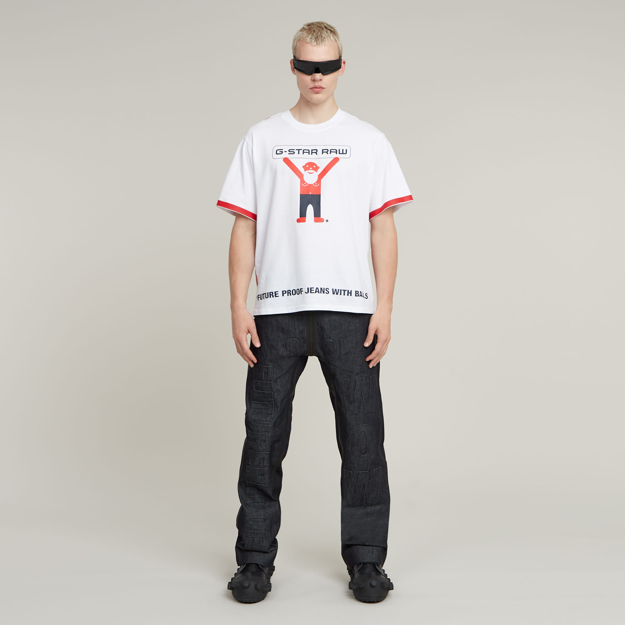 G-Star RAW WVB Unisex Boxy Tee Wit Heren