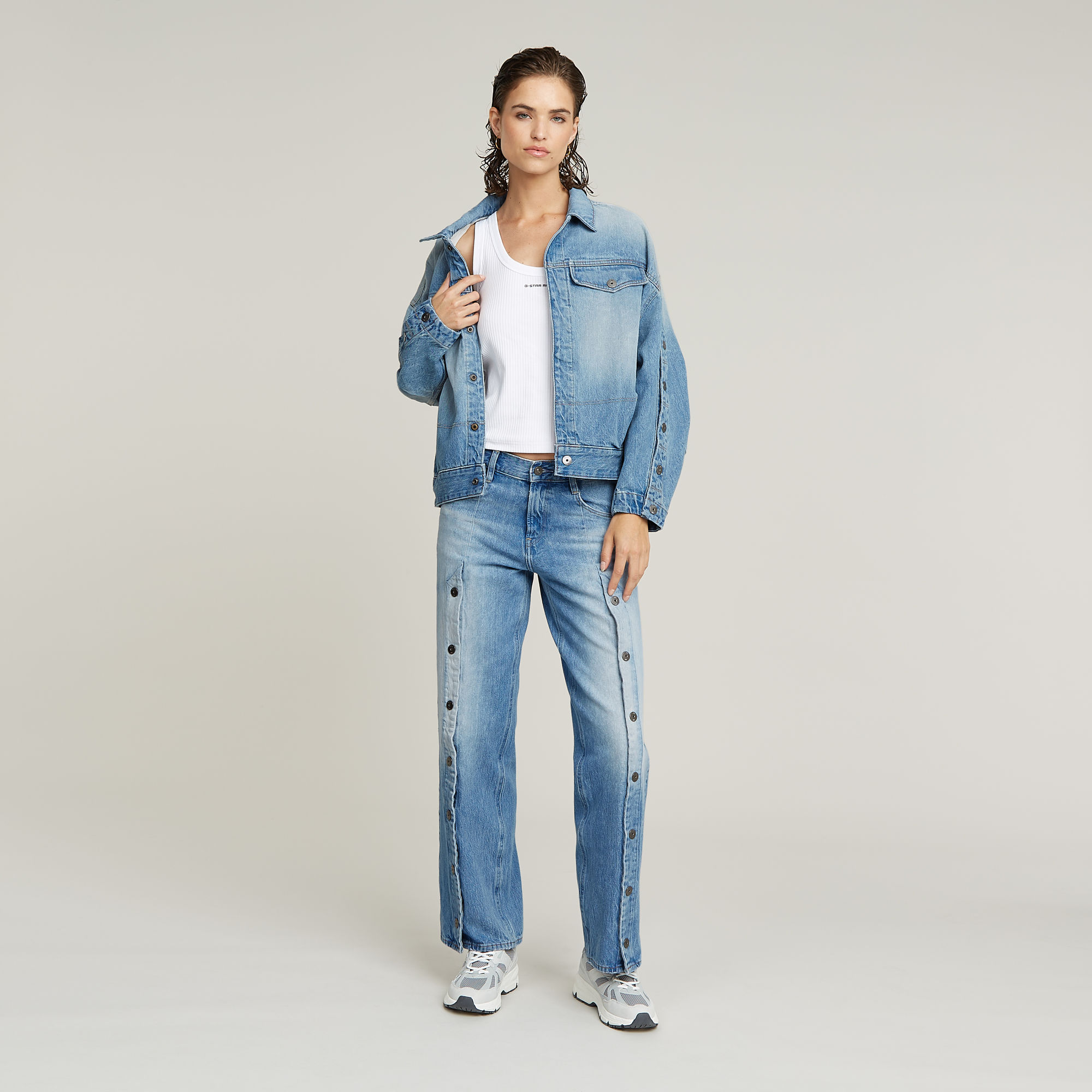 G-Star RAW Slim Rib Tanktop Wit Dames