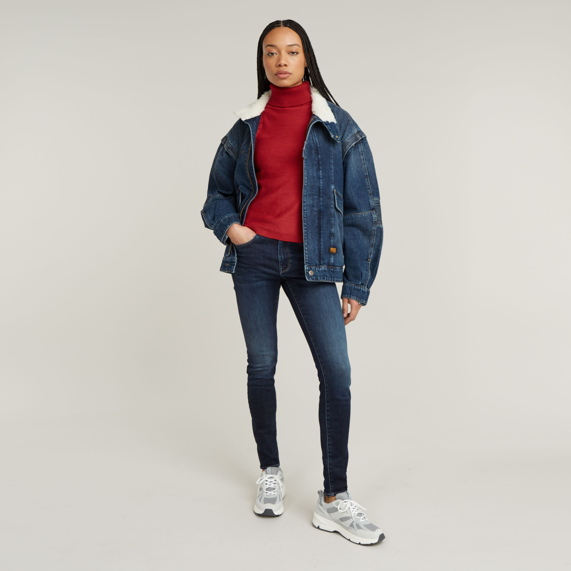 G-Star RAW 3301 Skinny Jeans Donkerblauw Dames