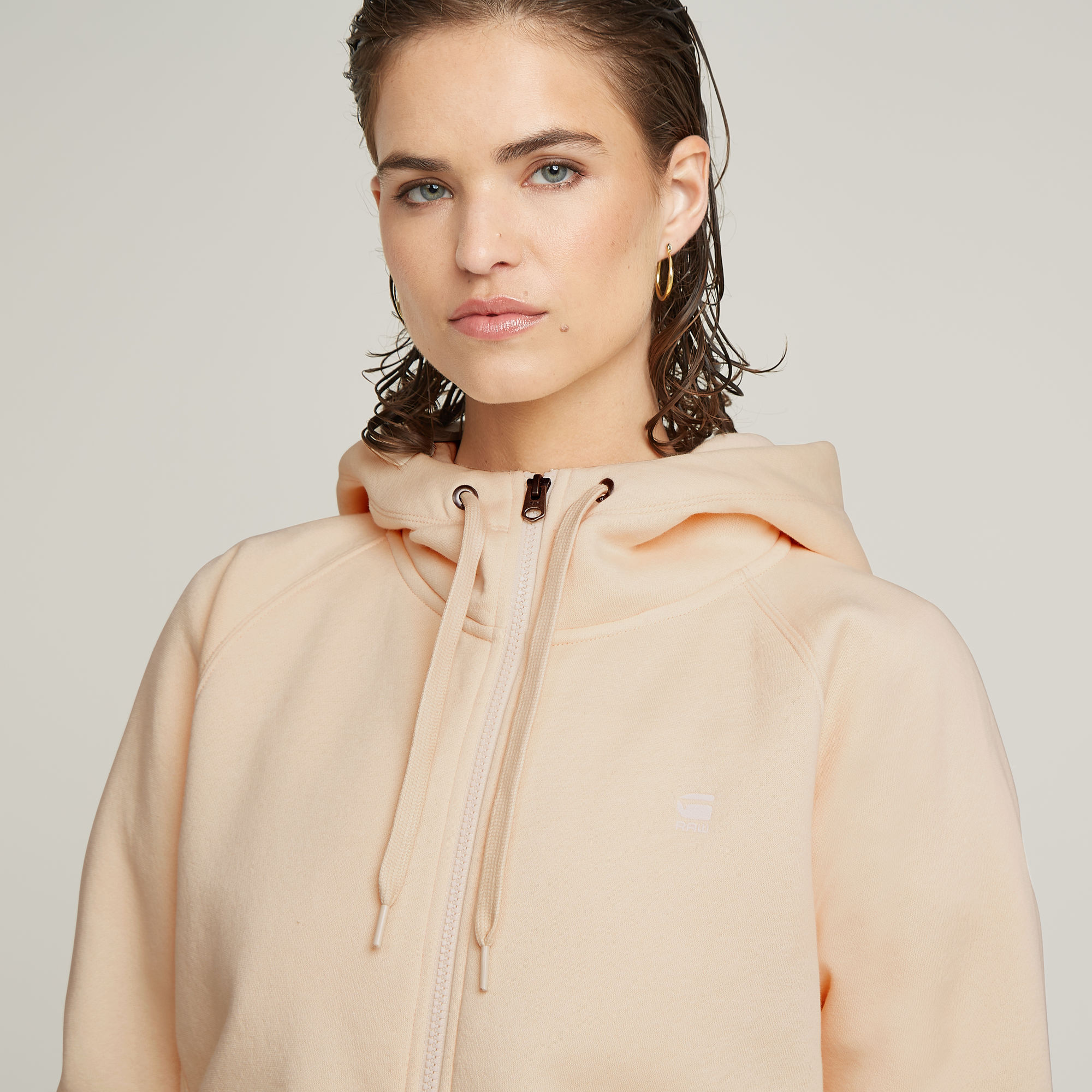 G-Star RAW Premium Core 2.1 Hoodie Met Rits Roze Dames