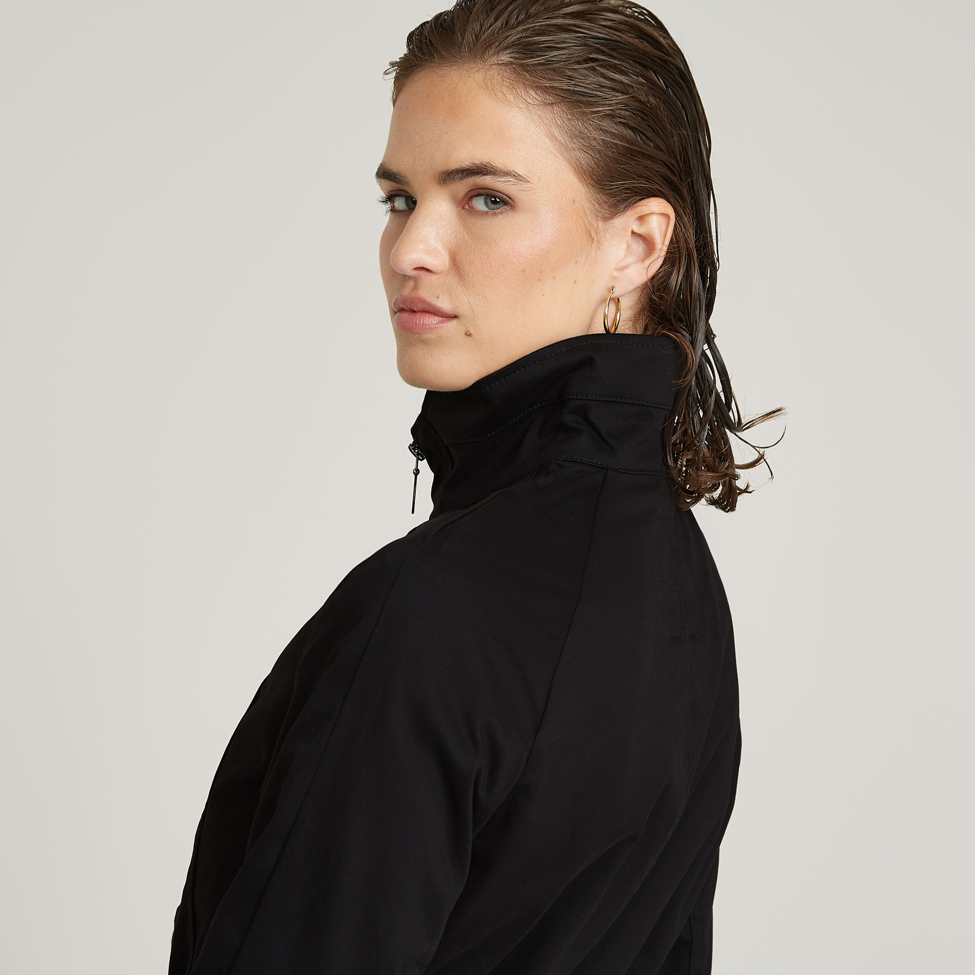 G-Star RAW Short Trenchcoat Zwart Dames