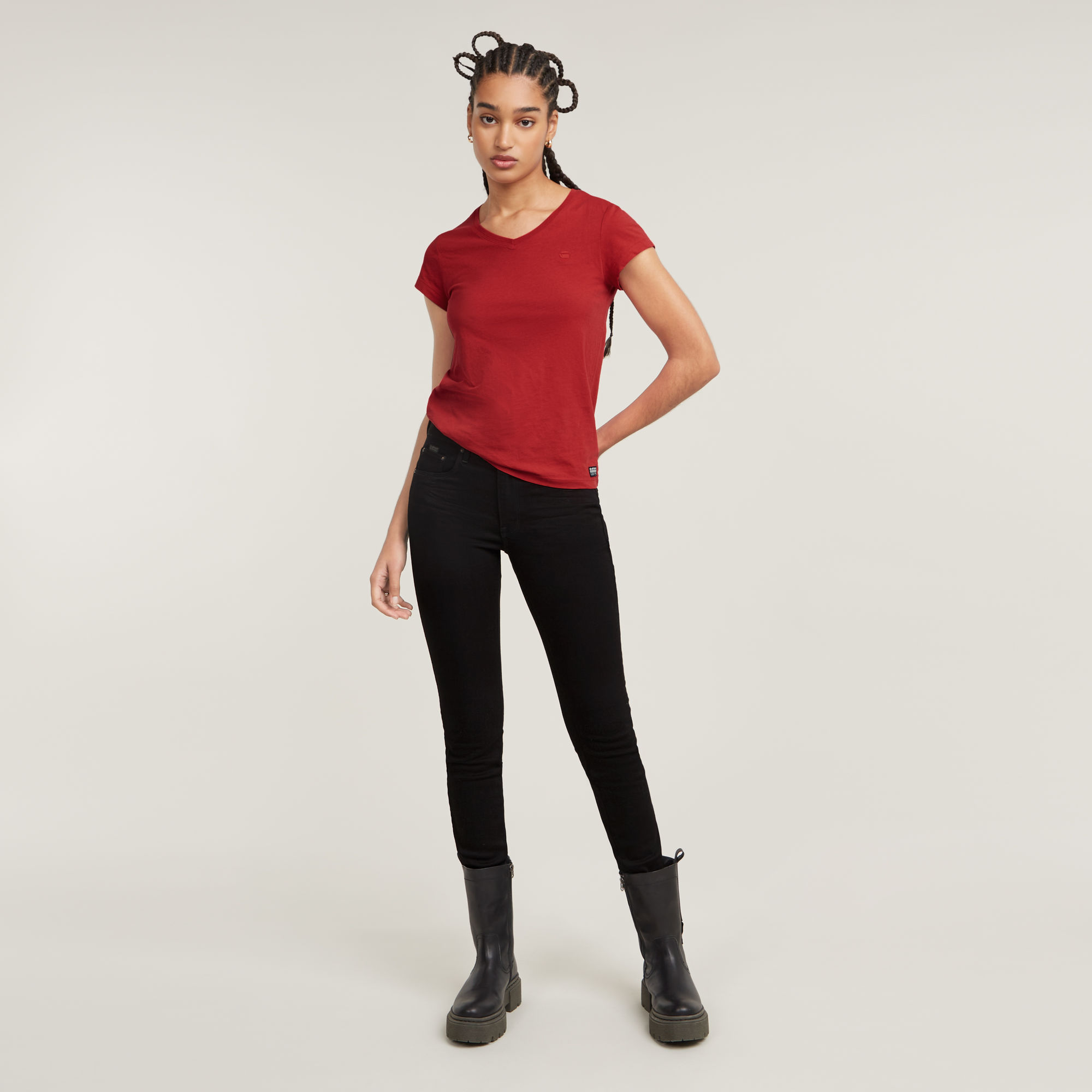 G-Star RAW 3301 High Skinny Jeans Zwart Dames