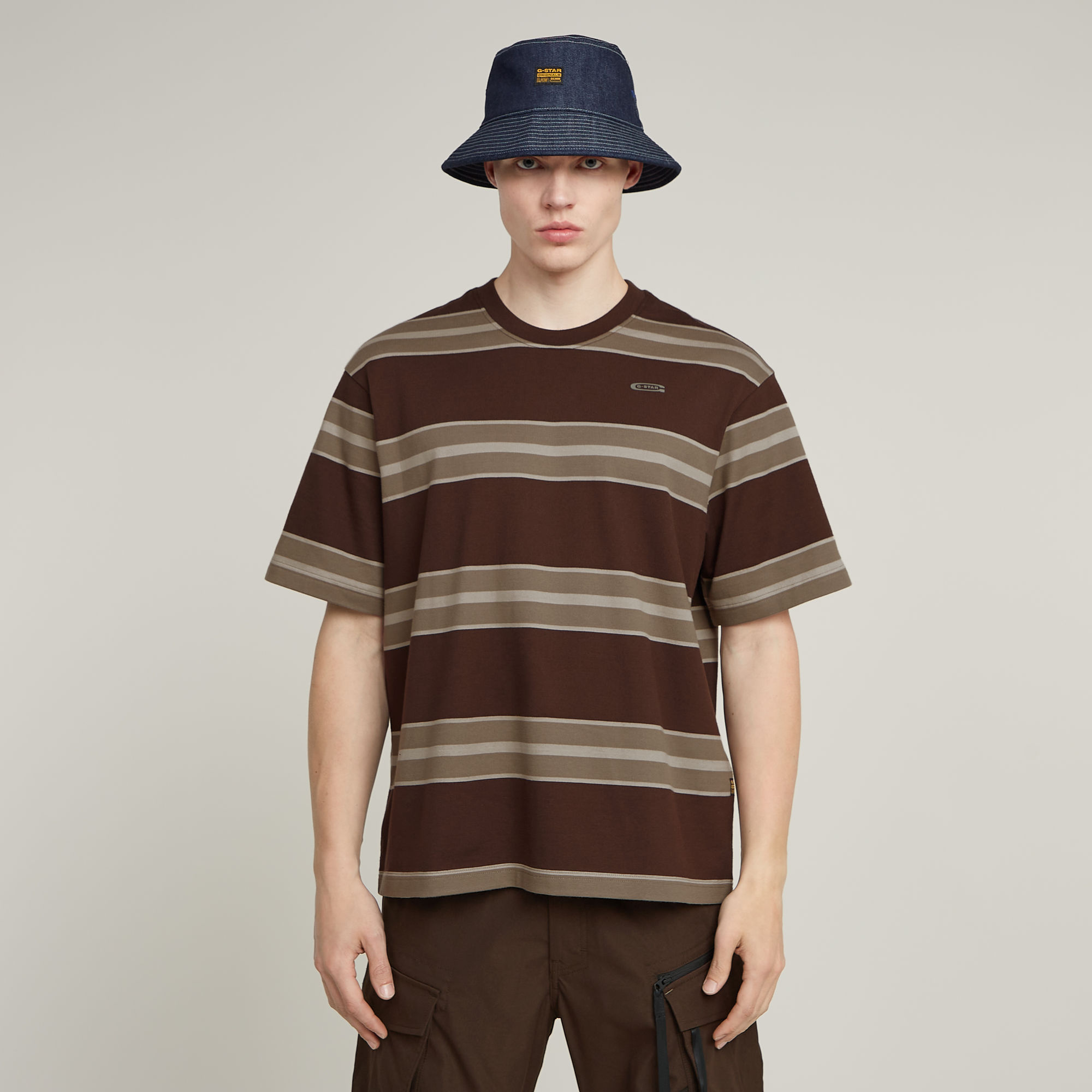 

Stripe Boxy T-Shirt - Multi color - Men