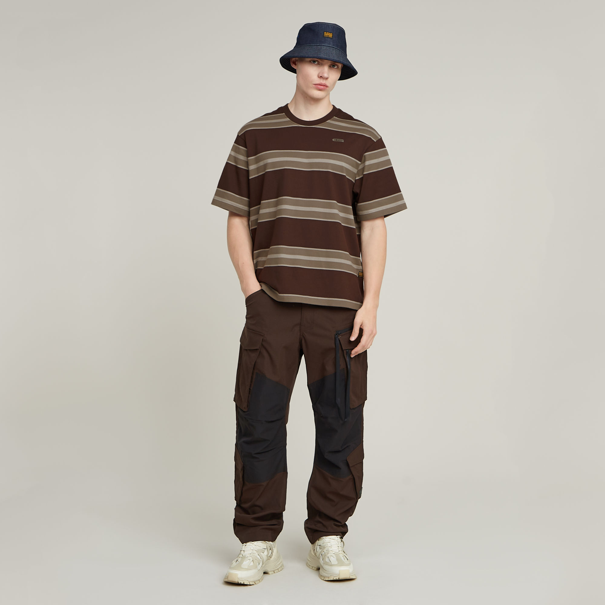 G-Star RAW Stripe Boxy T-Shirt Meerkleurig Heren