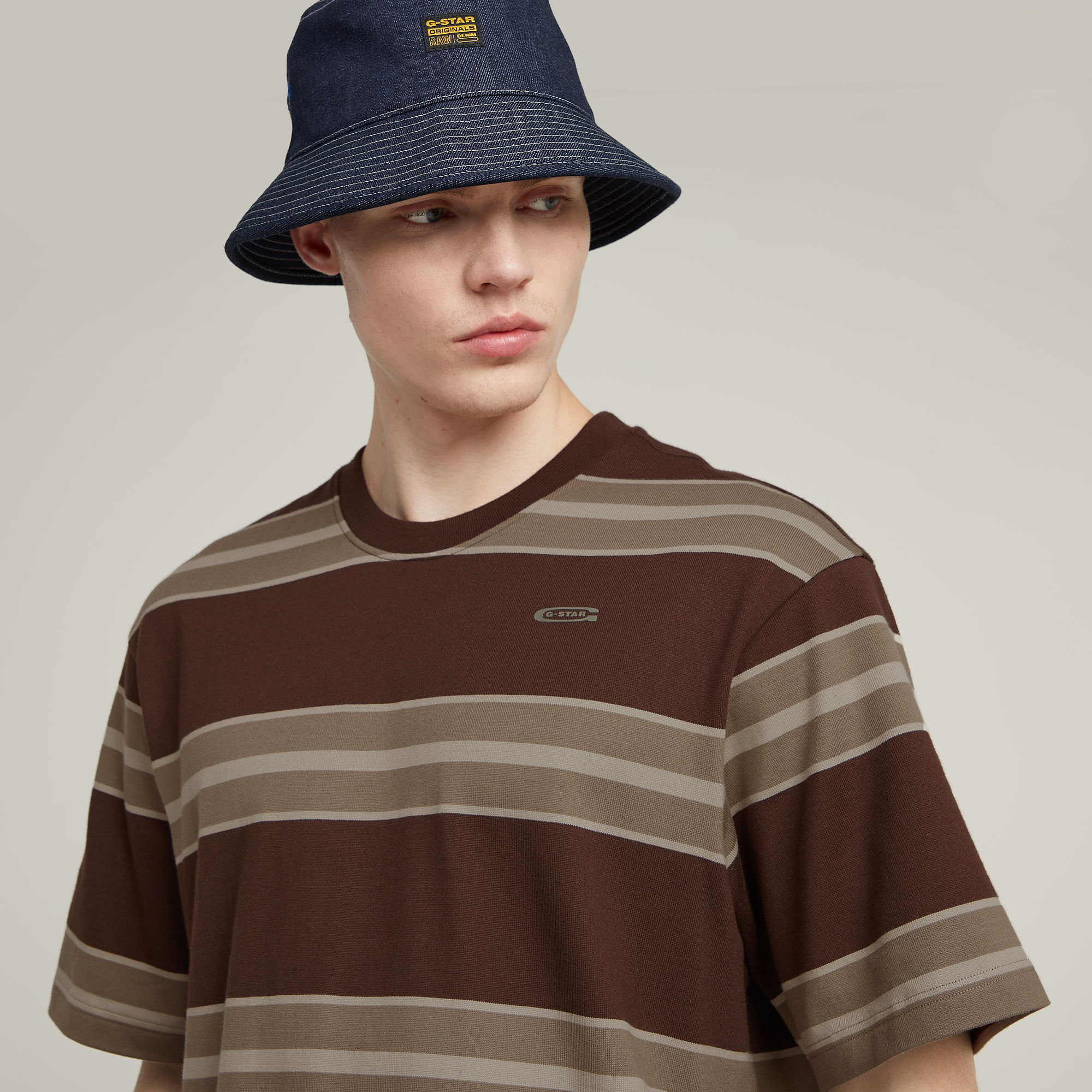G-Star RAW Stripe Boxy T-Shirt Meerkleurig Heren