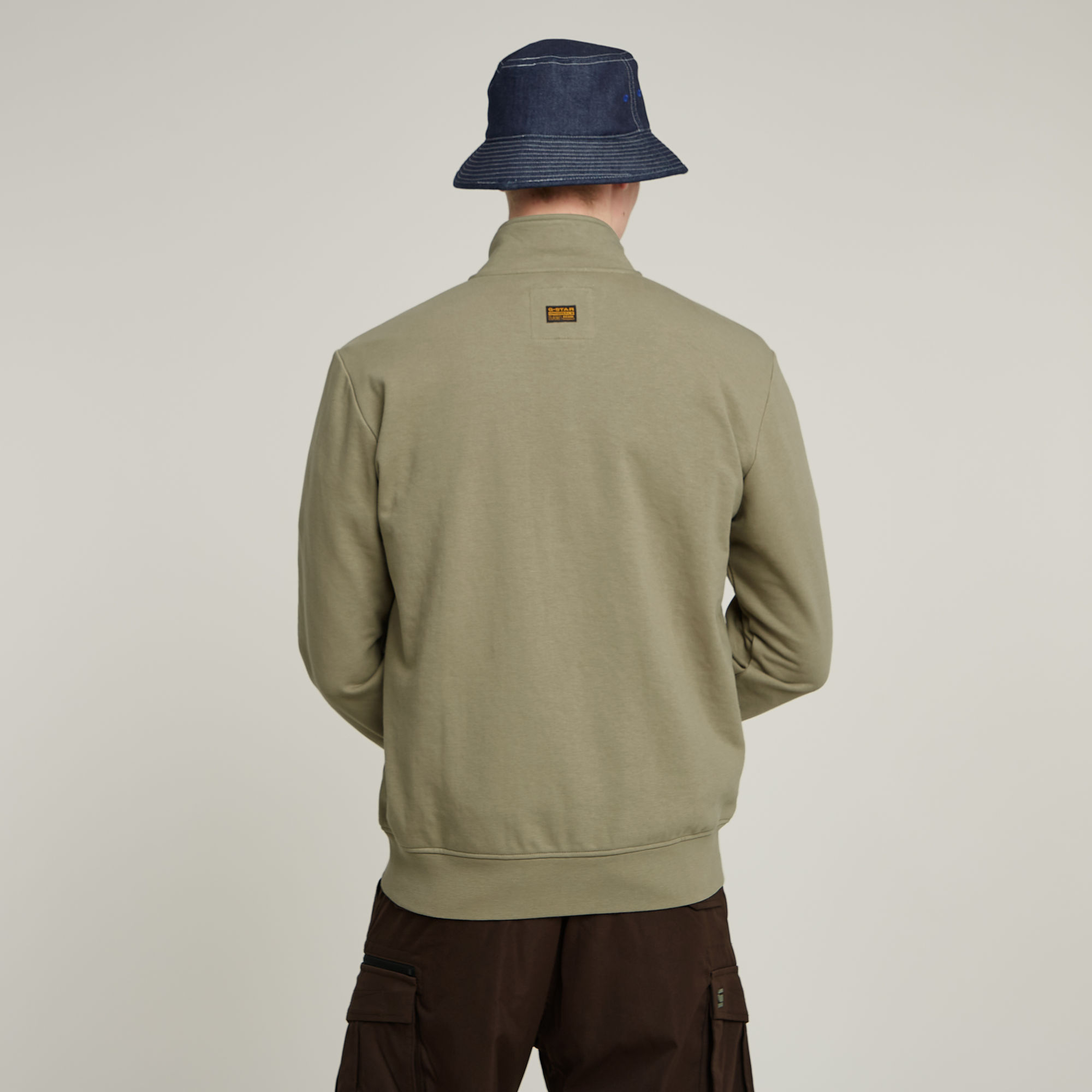G-Star RAW Nifous Sweater Met Rits Groen Heren