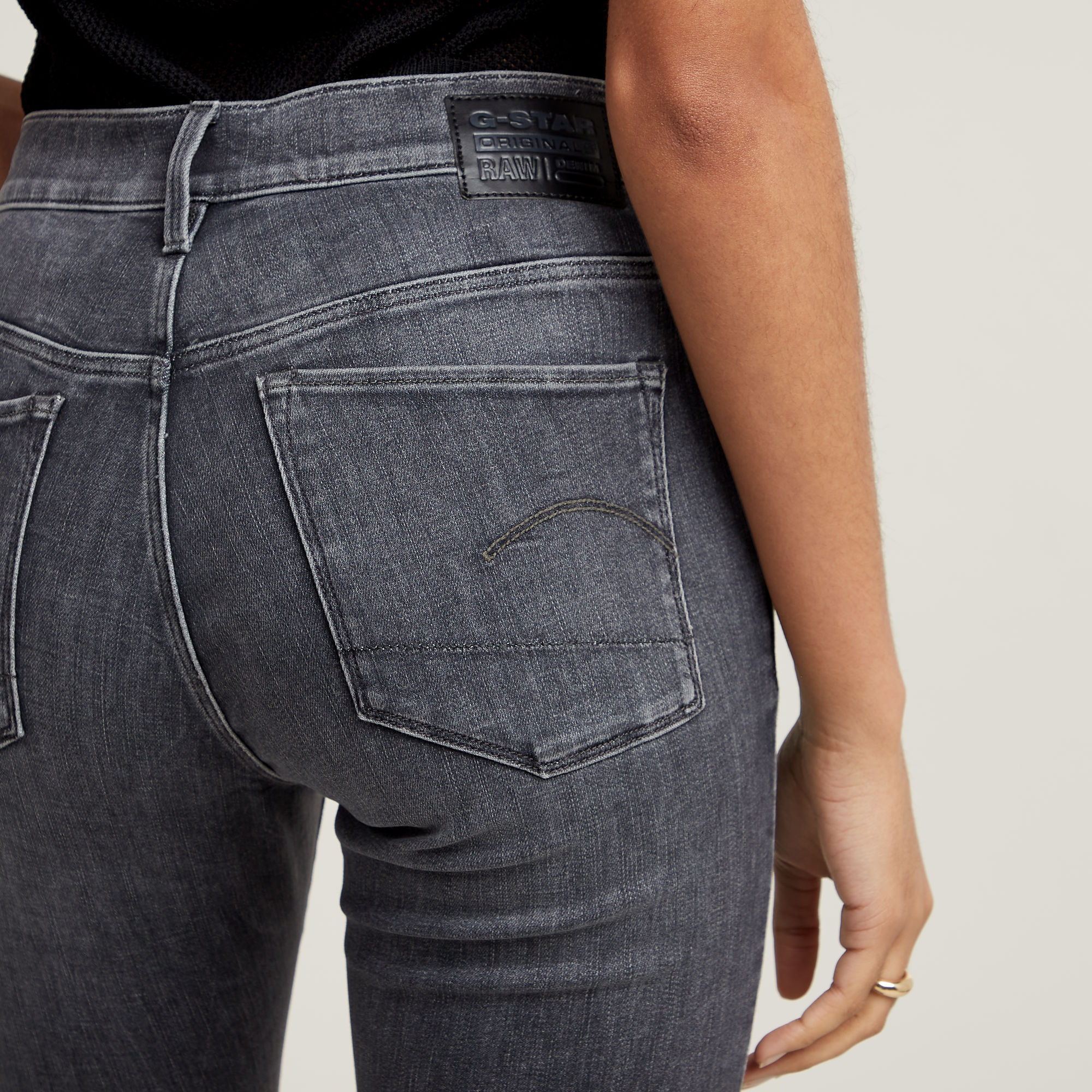 G-Star RAW 3301 Skinny Jeans Zwart Dames