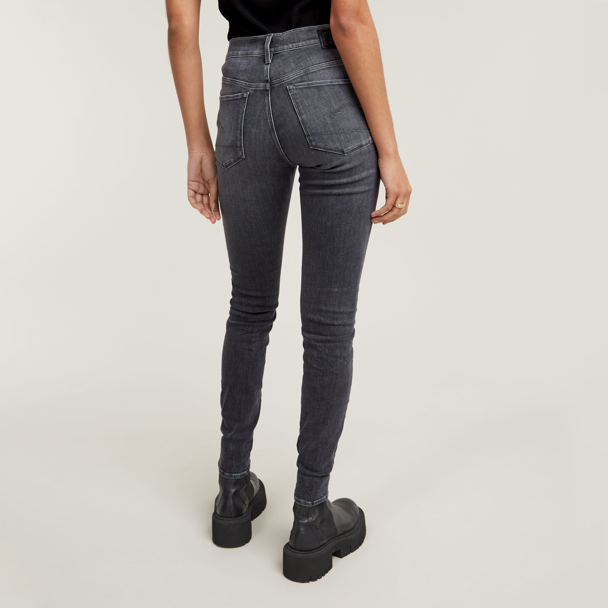 G-Star RAW 3301 Skinny Jeans Zwart Dames