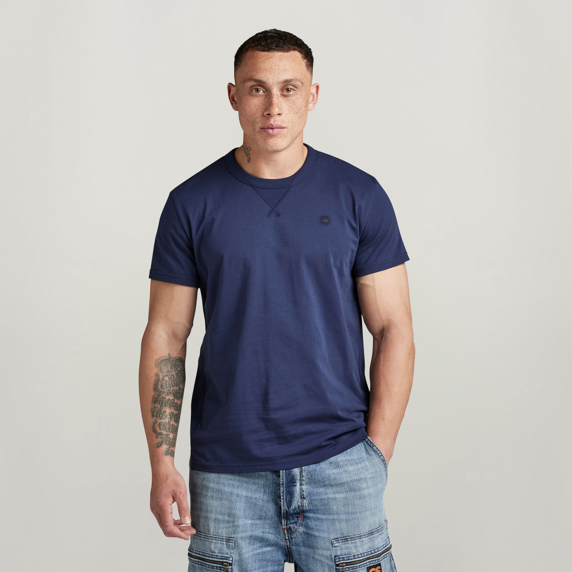 G-STAR RAW Heren Polo's & T-shirts Nifous R T Donkerblauw