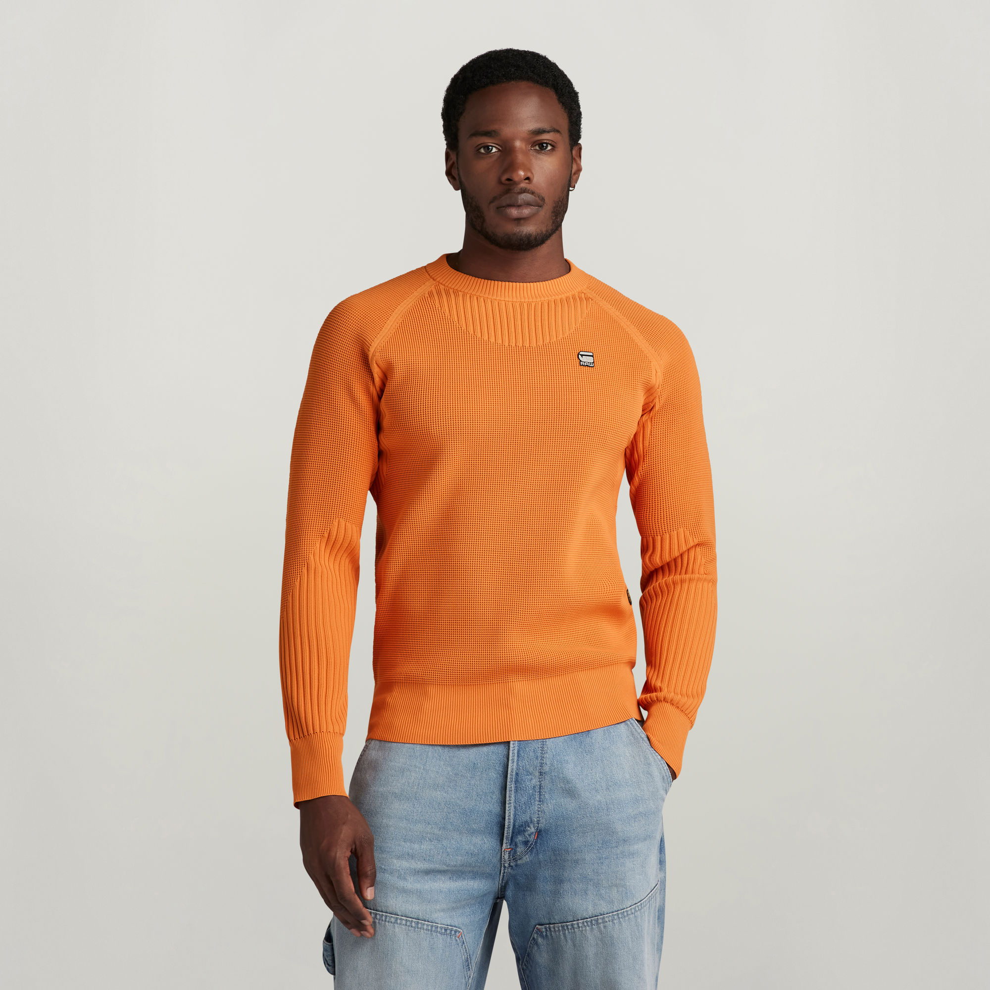 

Engineered Knitted Pullover - Orange - Herren