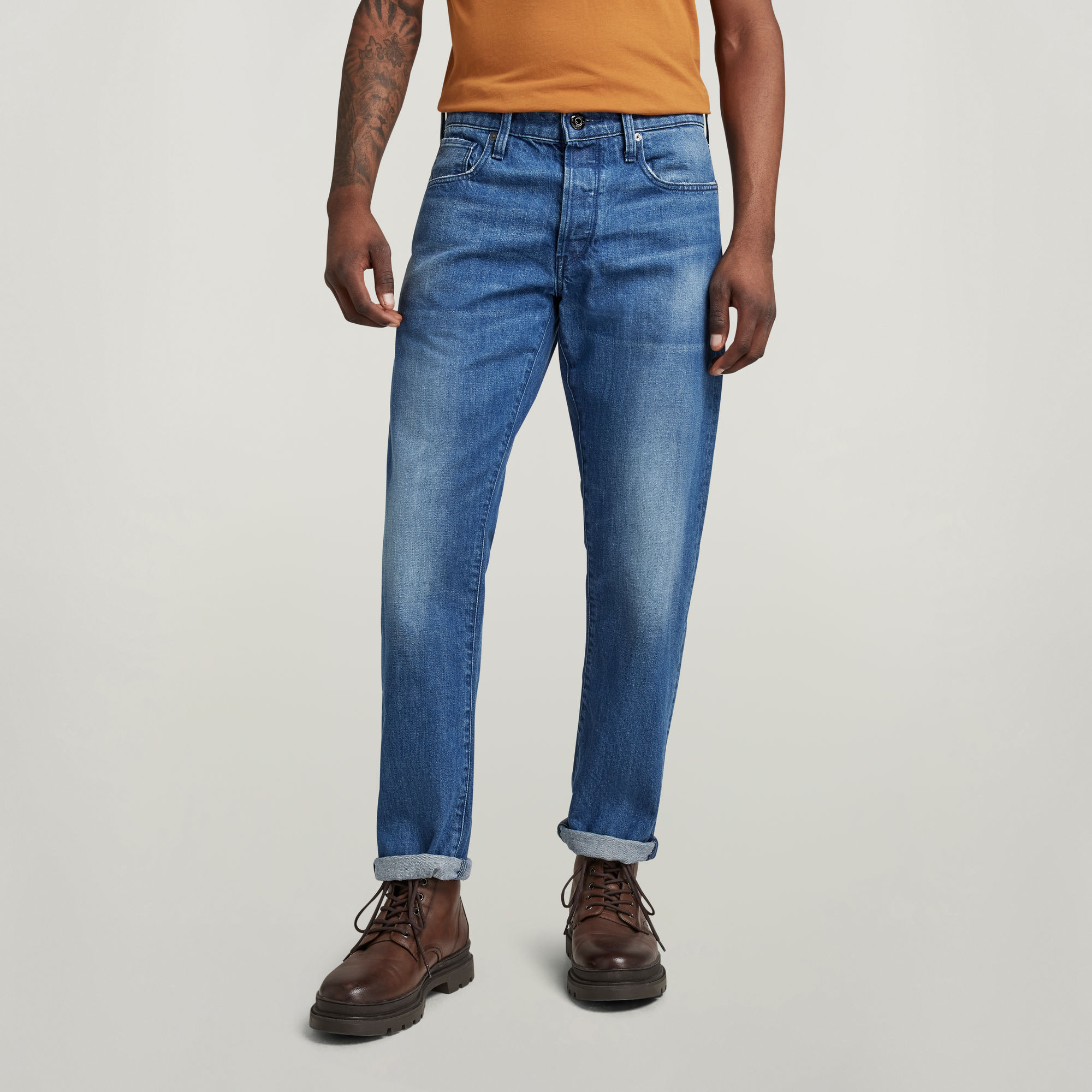 

3301 Straight Jeans - Midden blauw - Heren