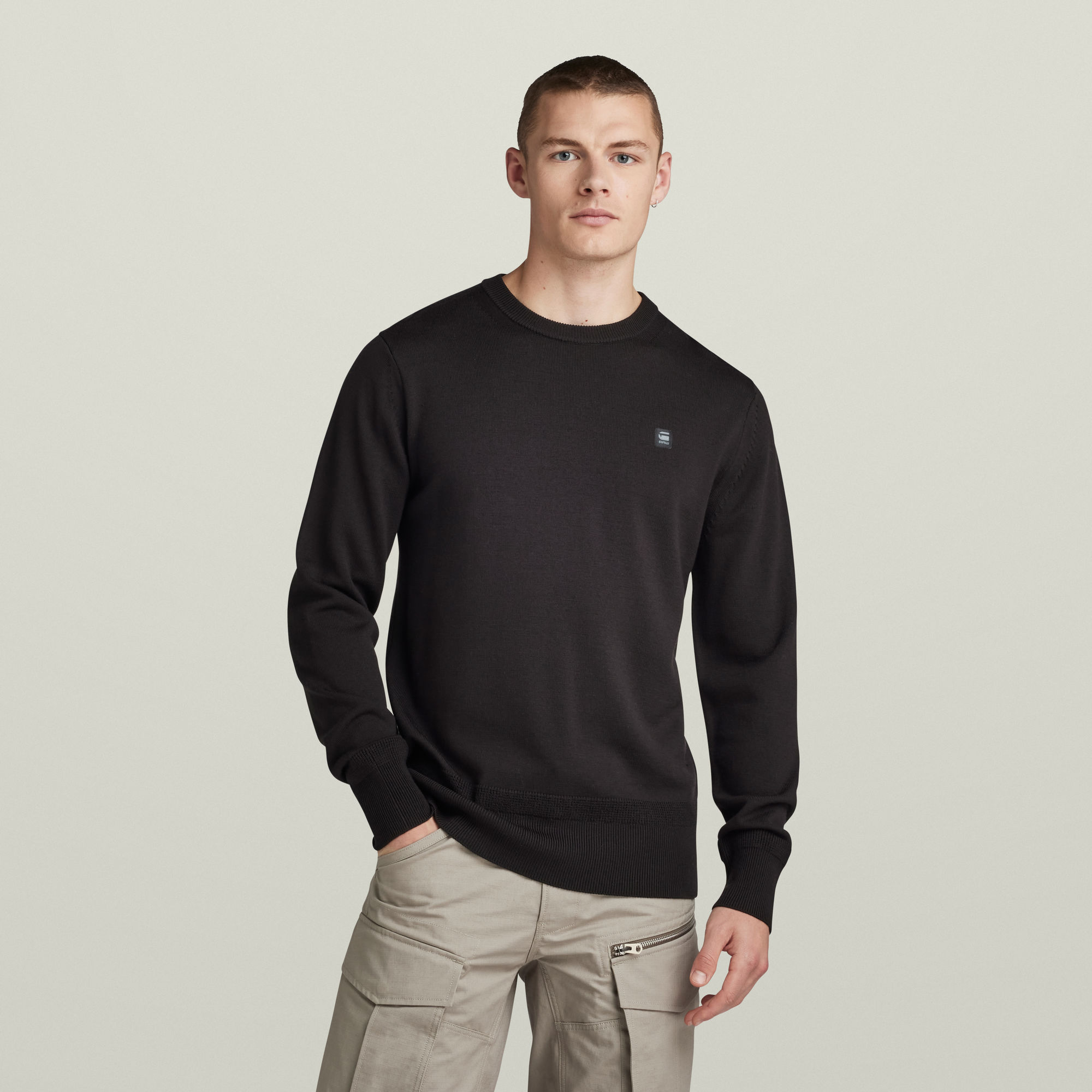 

Premium Core Knitted Sweater - Black - Men