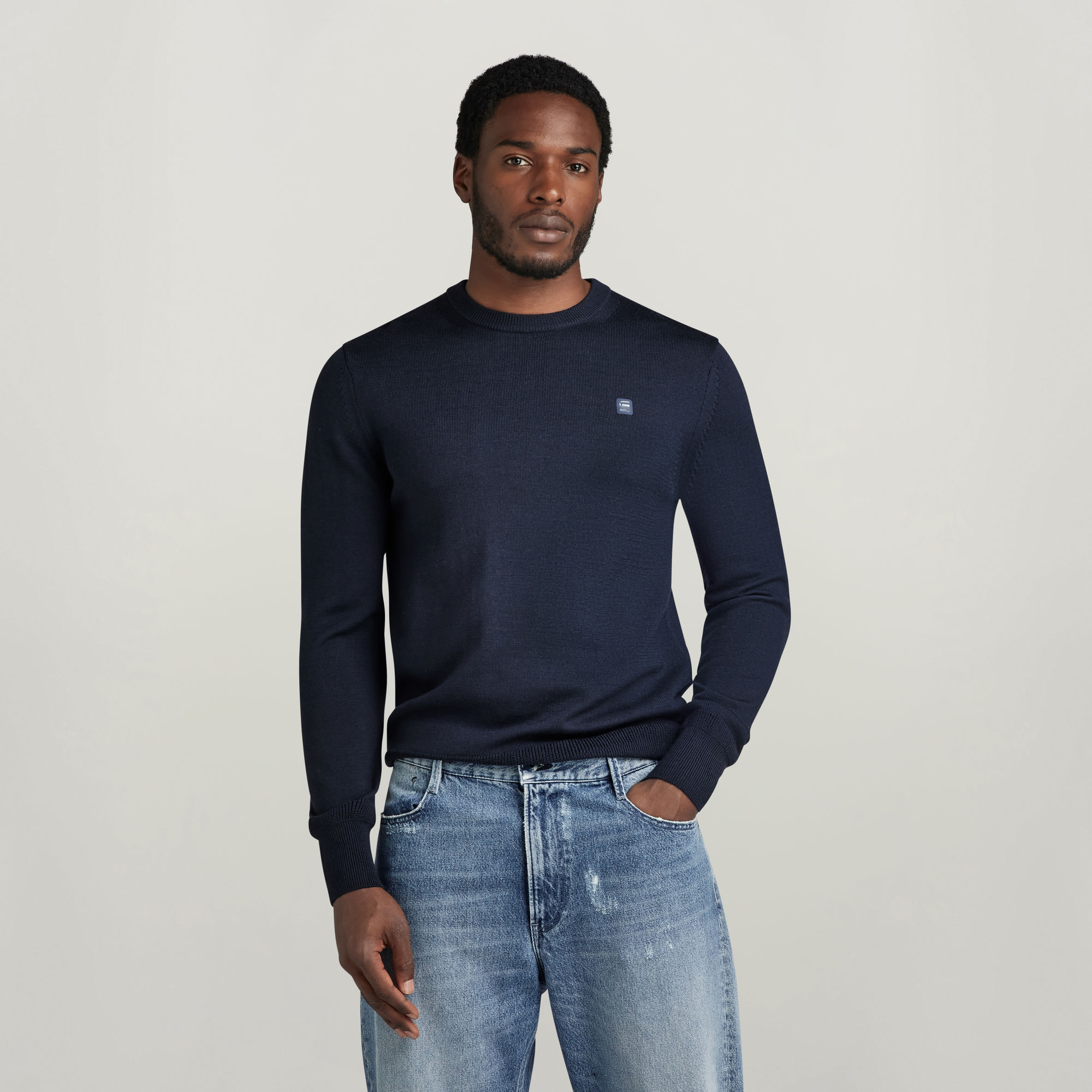 

Premium Core Knitted Pullover - Dunkelblau - Herren