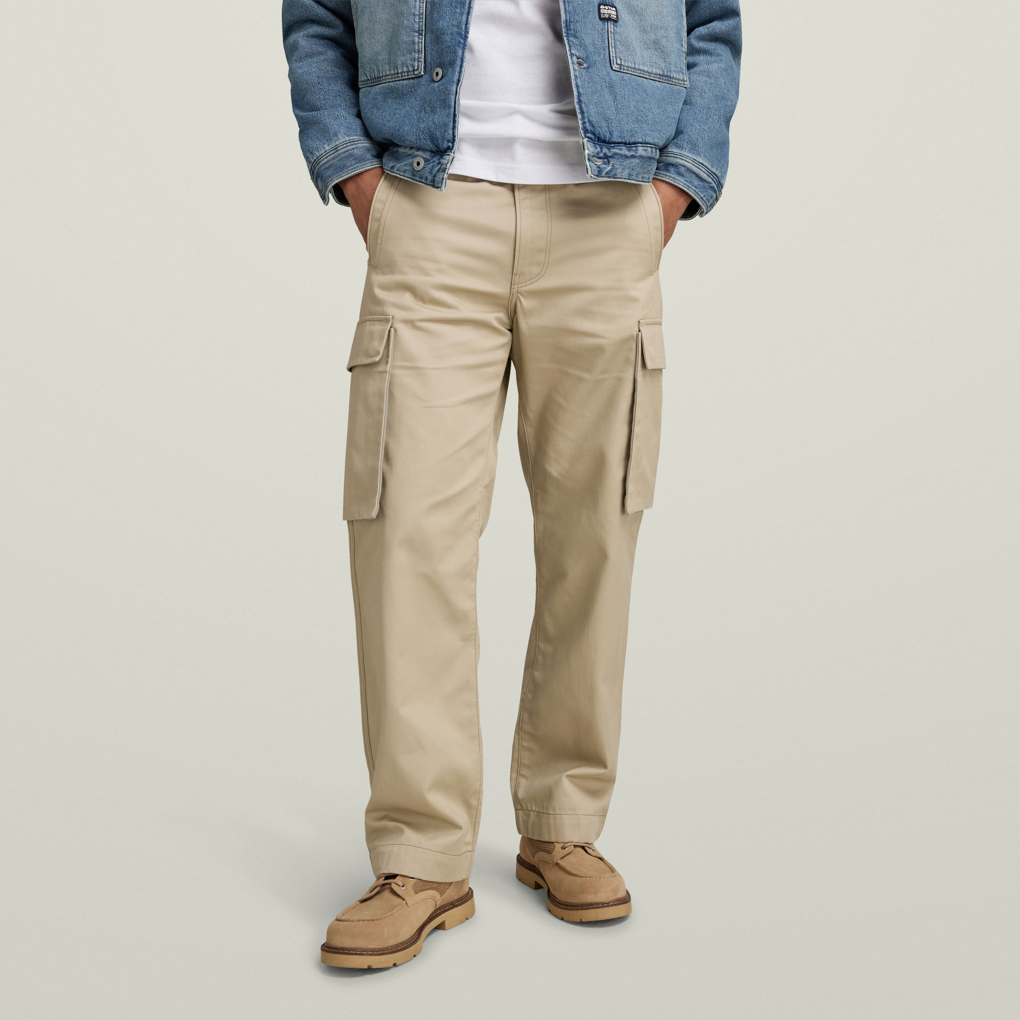 

Renato Straight Cargo Pants - Beige - Men