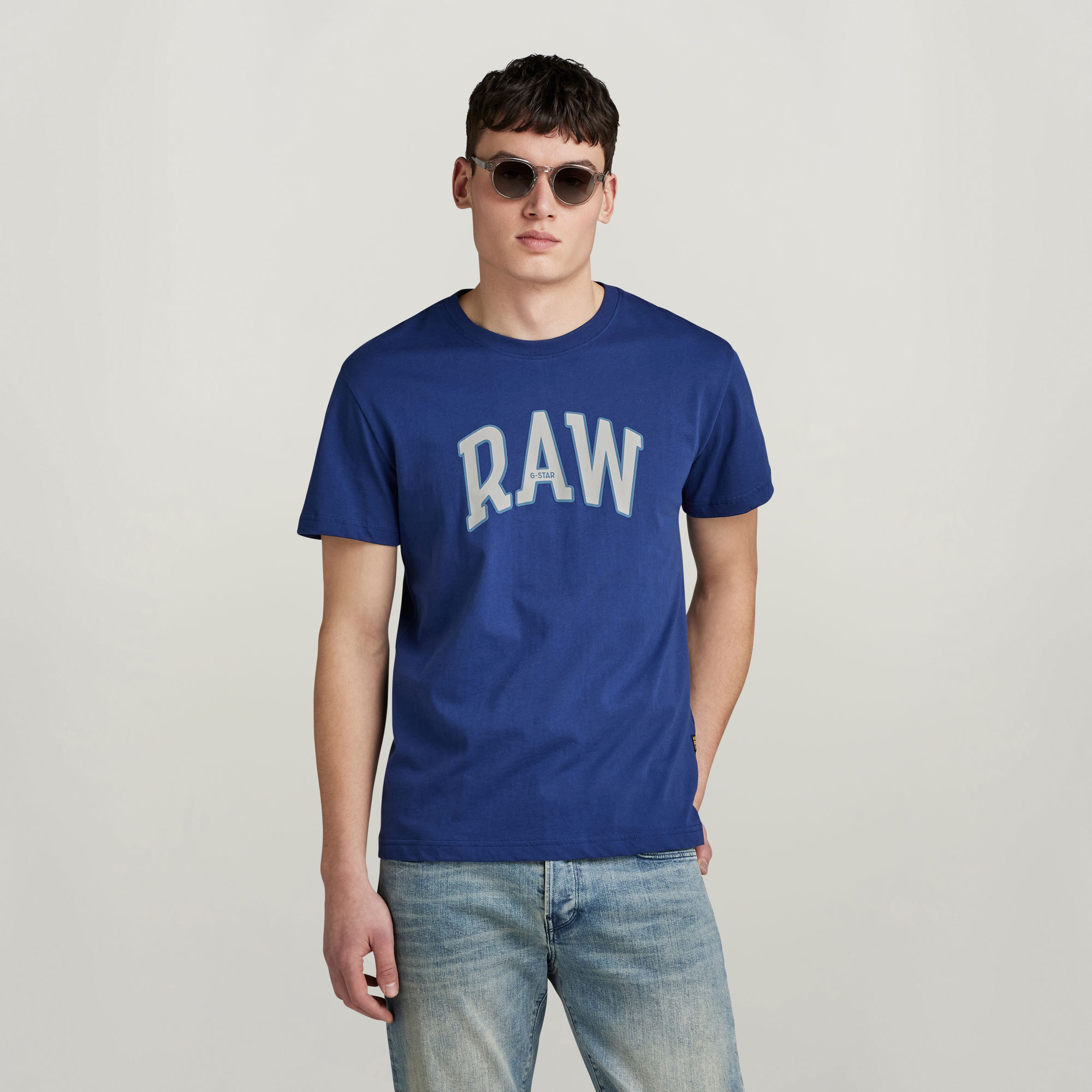 

Puff RAW Graphic T-Shirt - Medium blue - Men