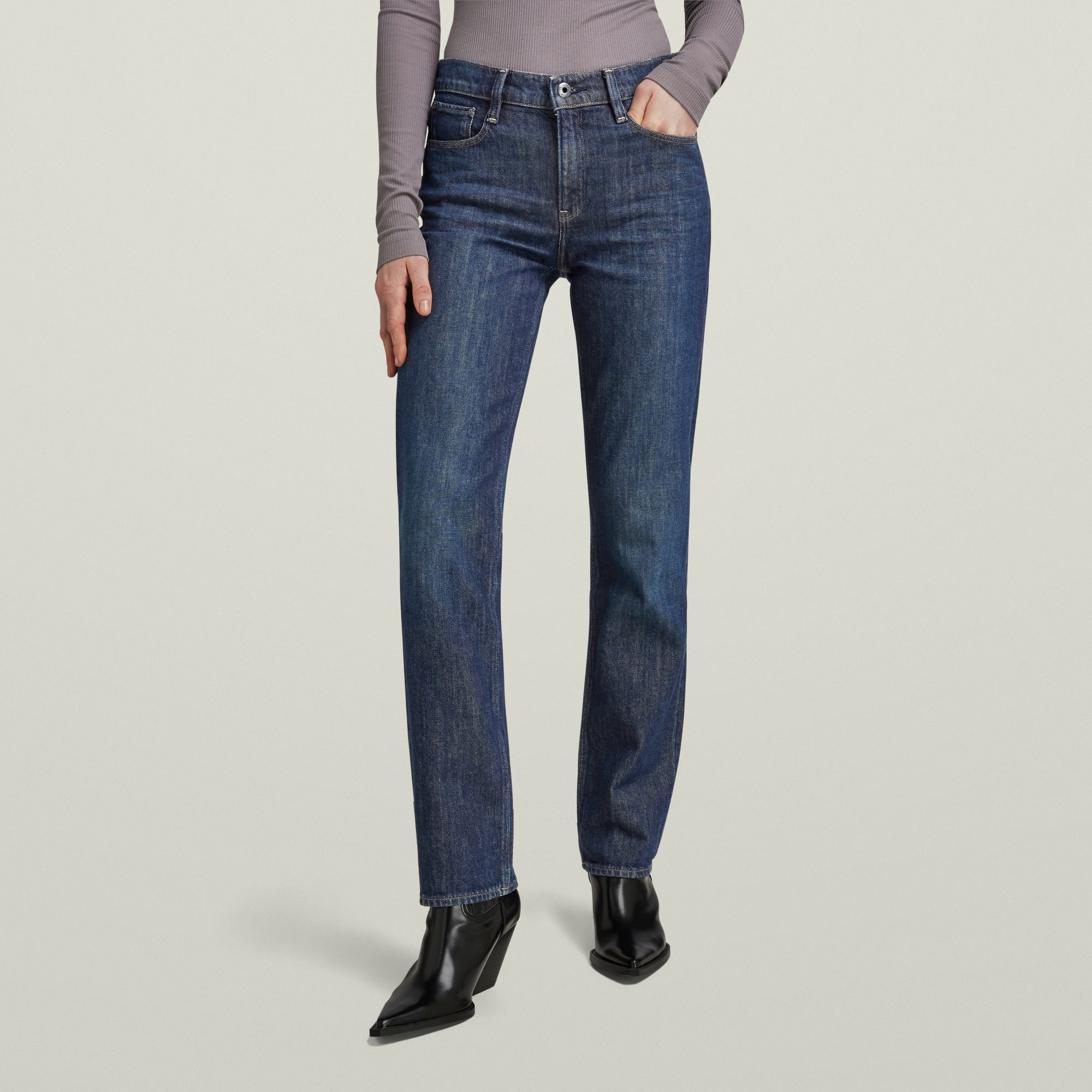 

Strace Straight Jeans - Dark blue - Women