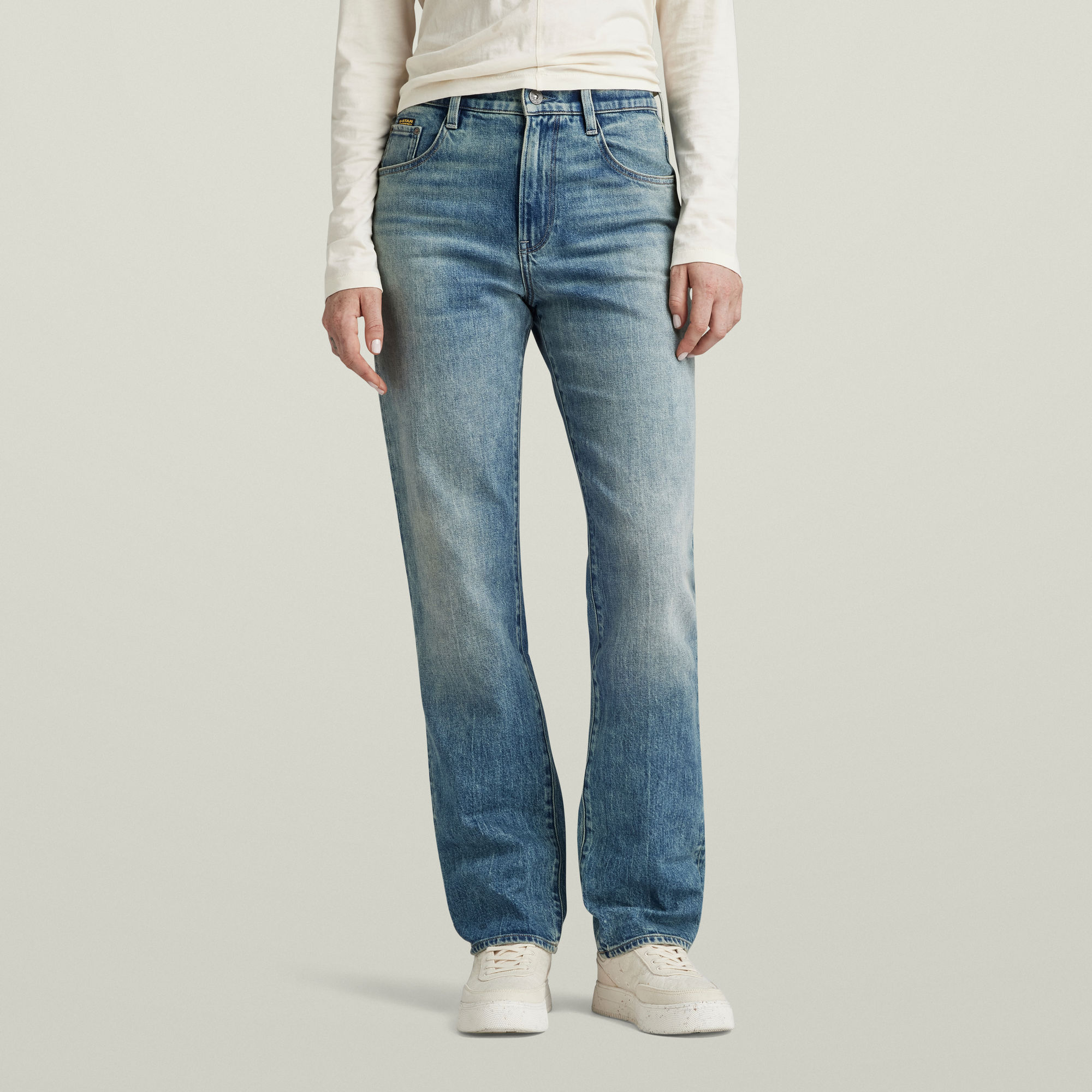 

Viktoria High Straight Jeans - Medium blue - Women