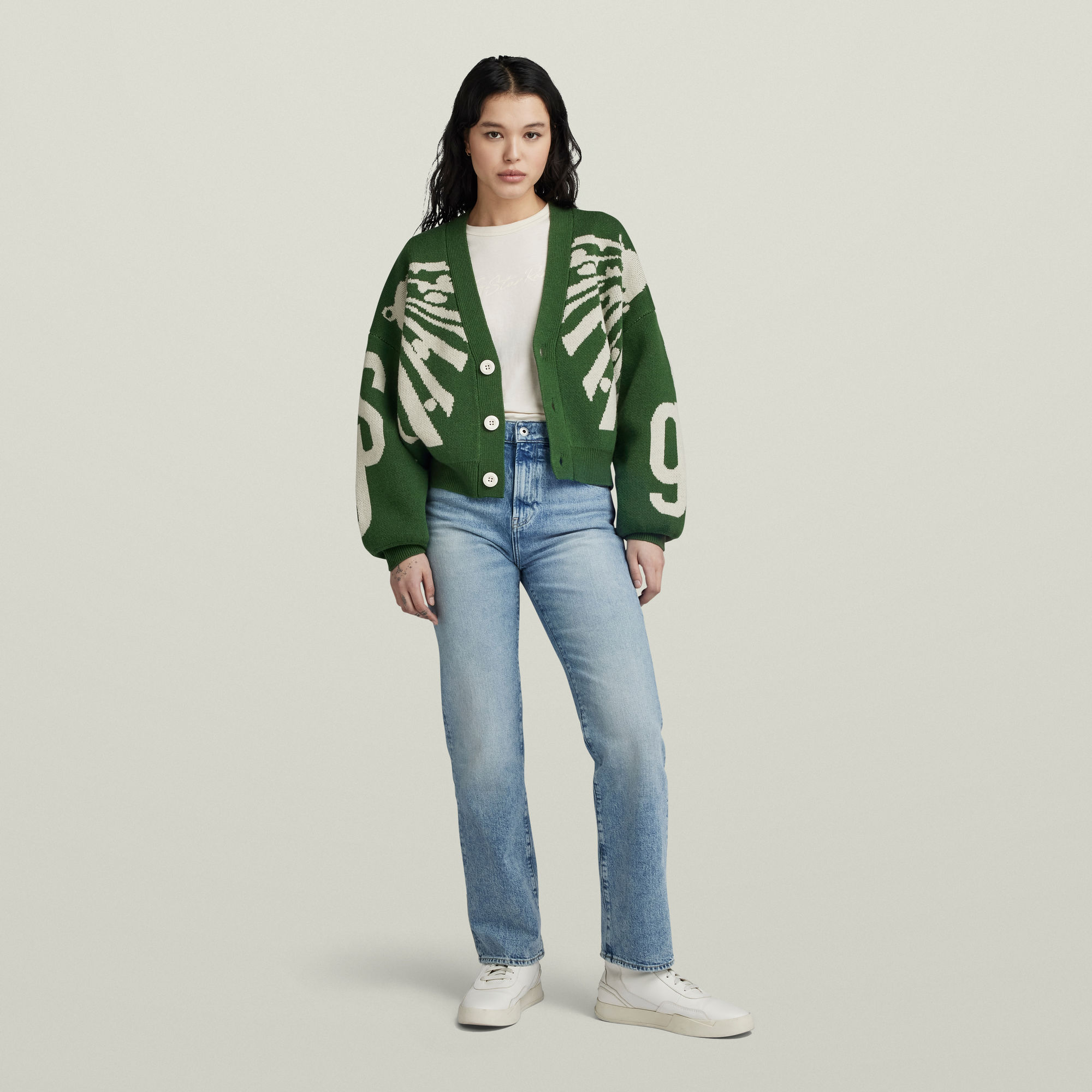 

Holiday Knitted Cardigan Loose - Green - Women