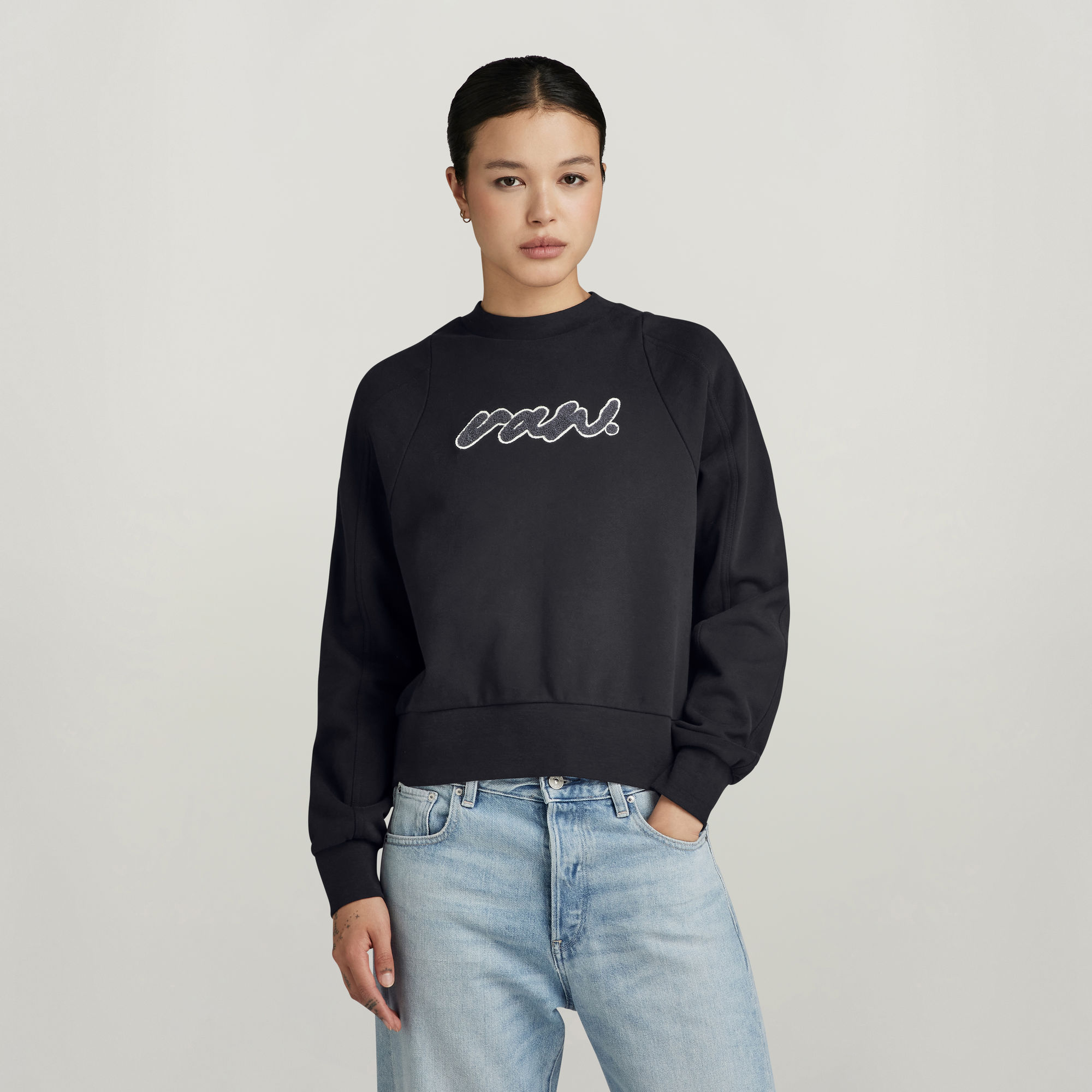 G-Star RAW Cornely RAW Dot Raglan Sweater Zwart Dames