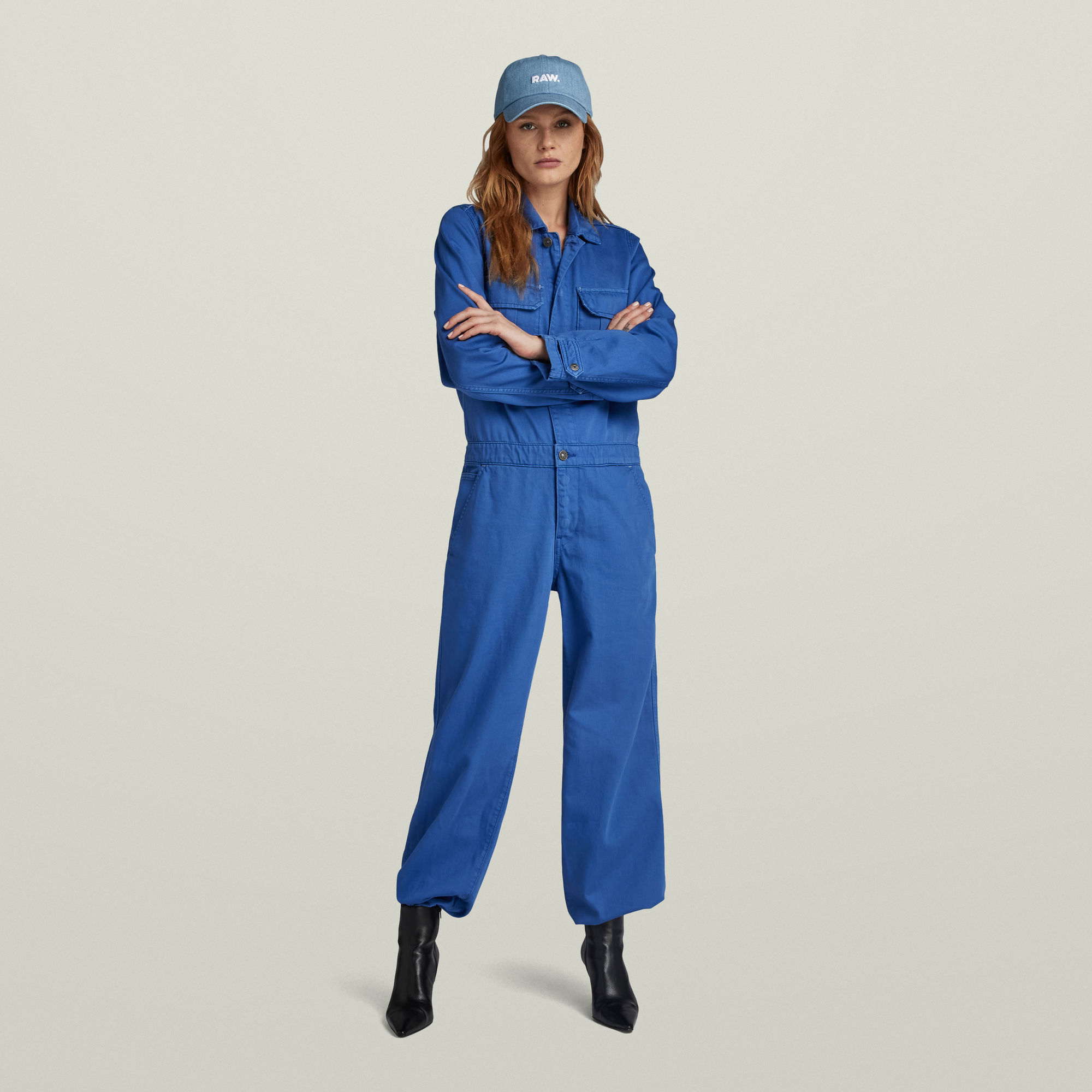 

Painter Overall Jumpsuit - Medium blue - Women