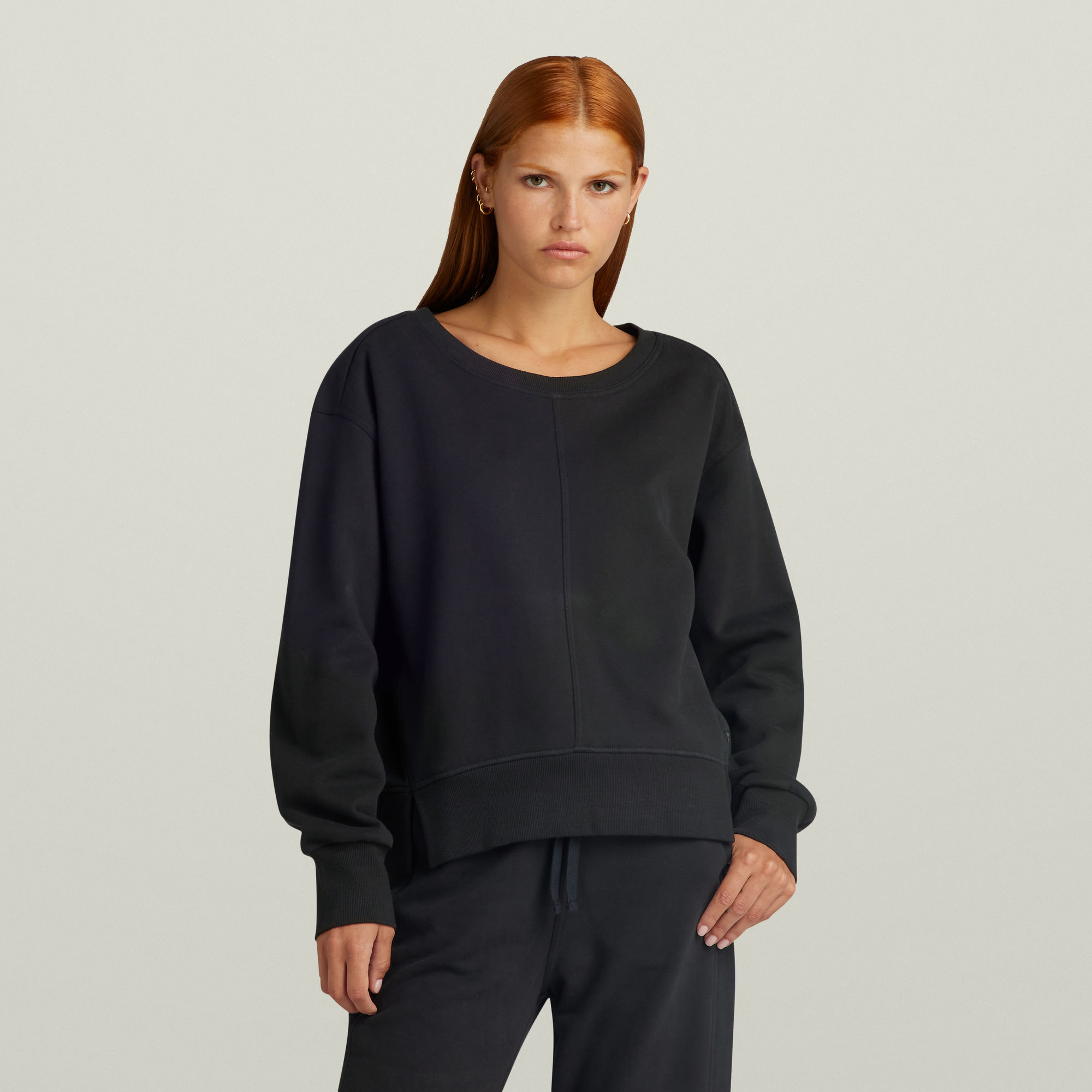 

Constructed Loose Sweater - Black - Women