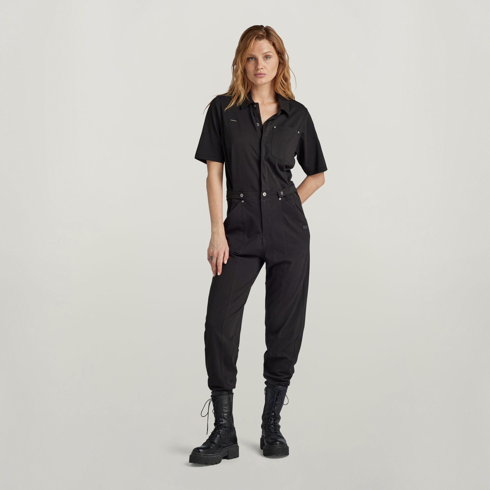 G-Star RAW jumpsuit van biologisch katoen dk black