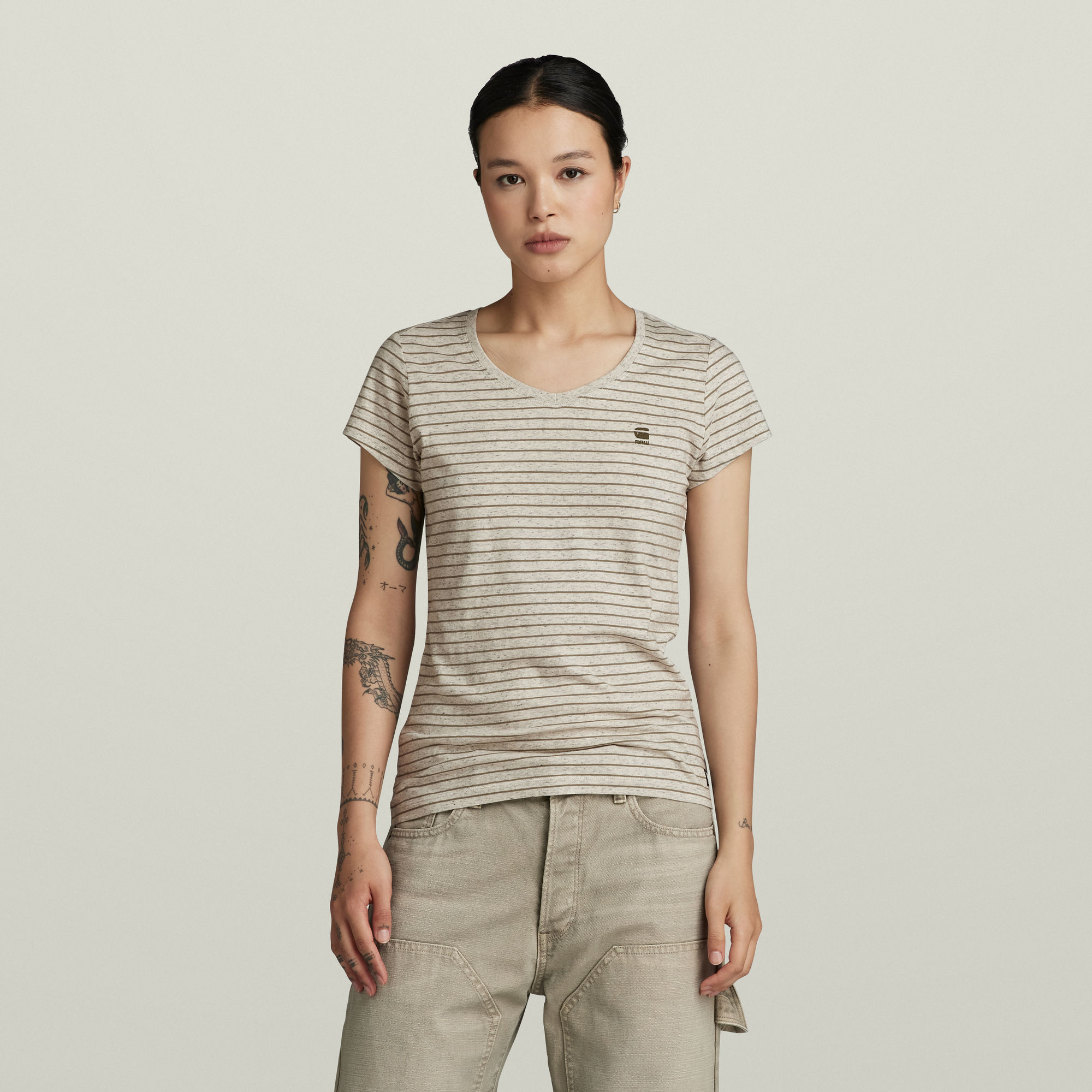 

Stripe Eyben Slim V-Neck Top 2.0 - Multi color - Women