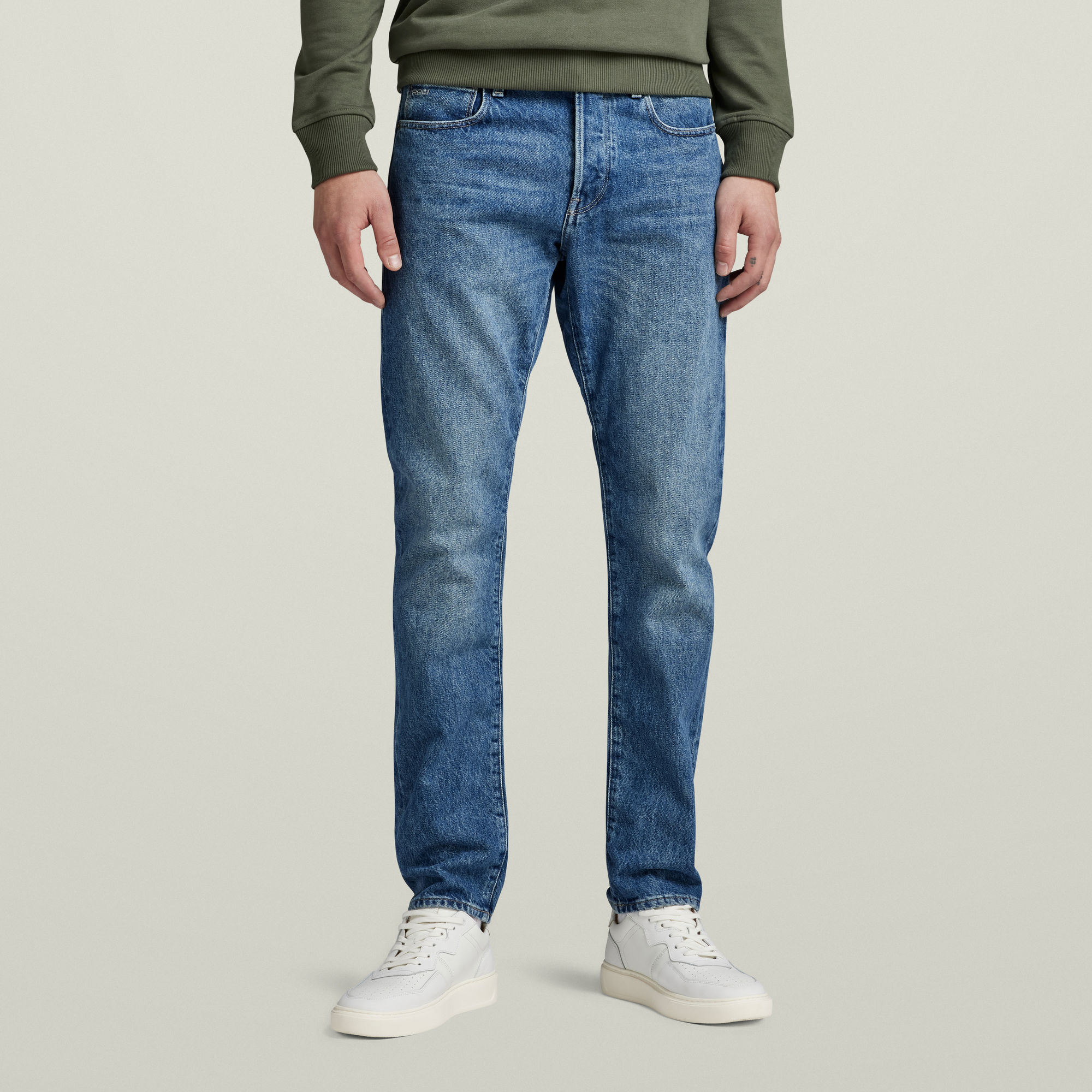 

3301 Regular Tapered Jeans - Medium blue - Men