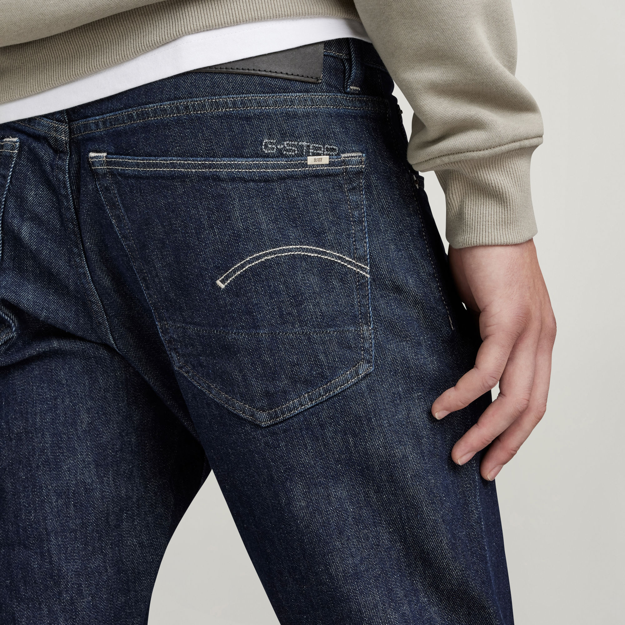 G-Star RAW 3301 Regular Tapered Jeans Donkerblauw Heren
