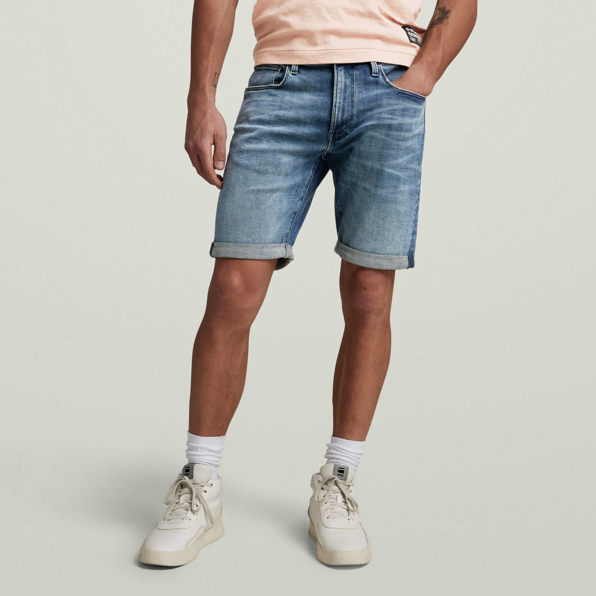 

3301 Slim Shorts - Medium blue - Men