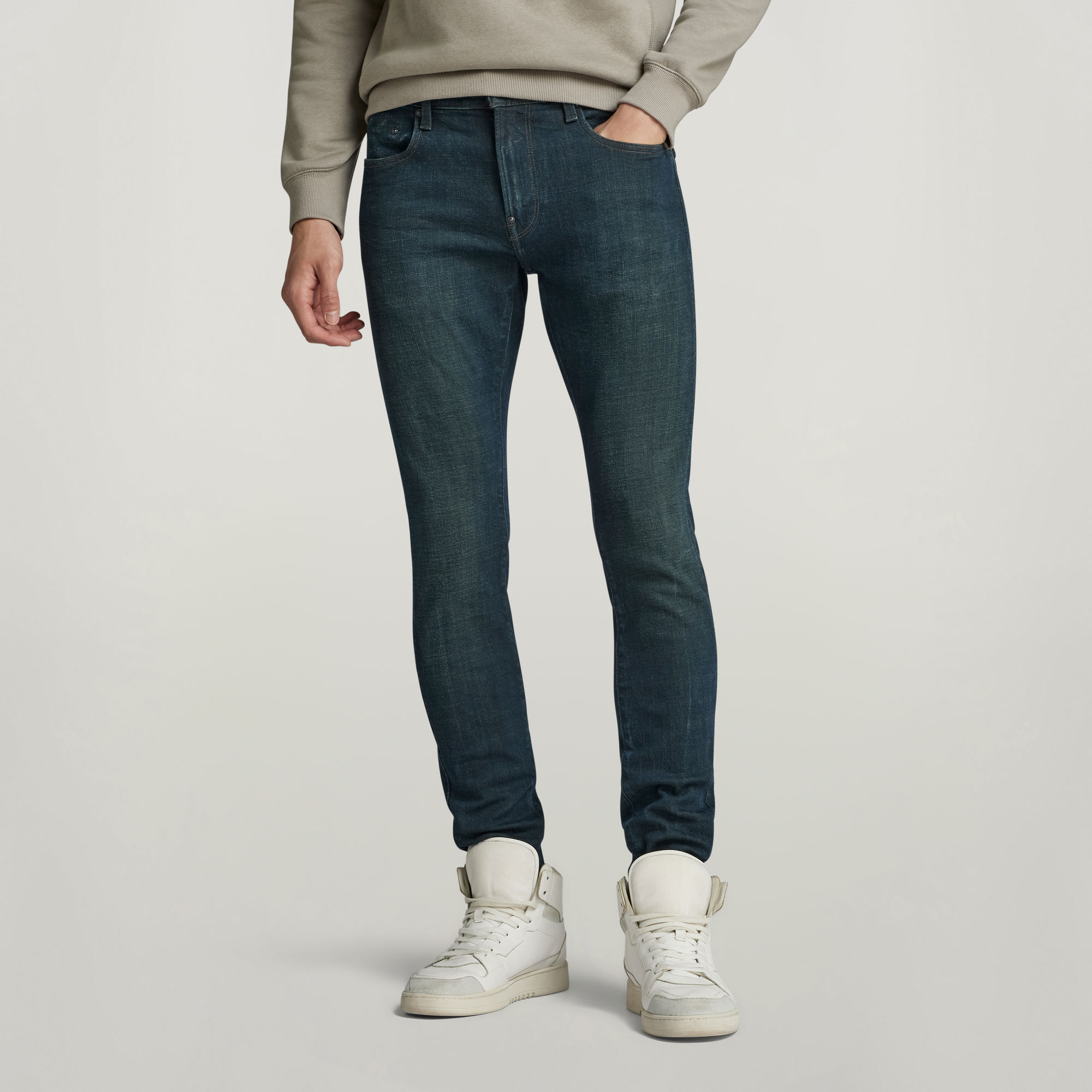 G-Star RAW Revend FWD Skinny Jeans Grijs Heren