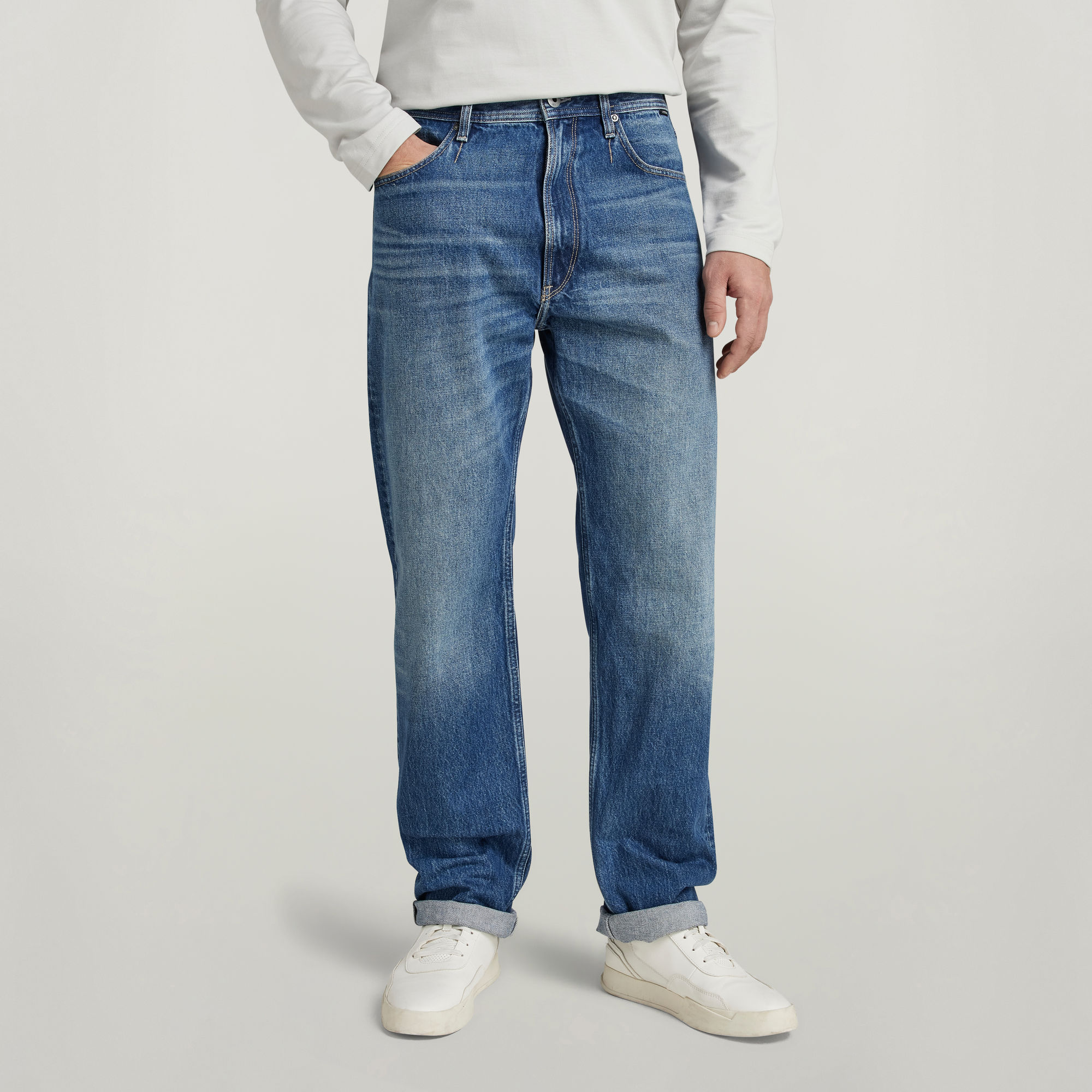 

Type 49 Relaxed Straight Jeans - Midden blauw - Heren