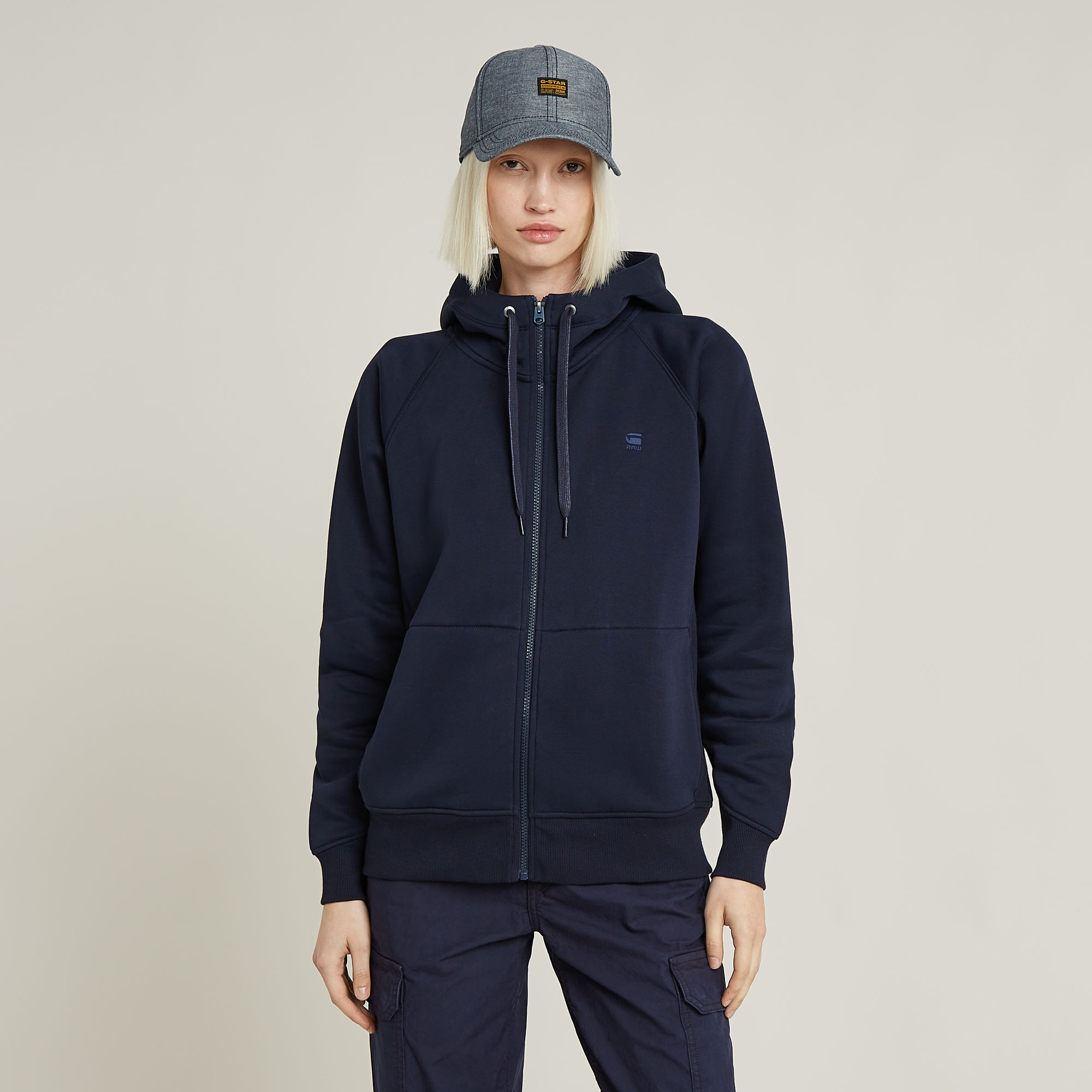 

Premium Core 2.1 Hooded Zip Thru Sweater - Dark blue - Women