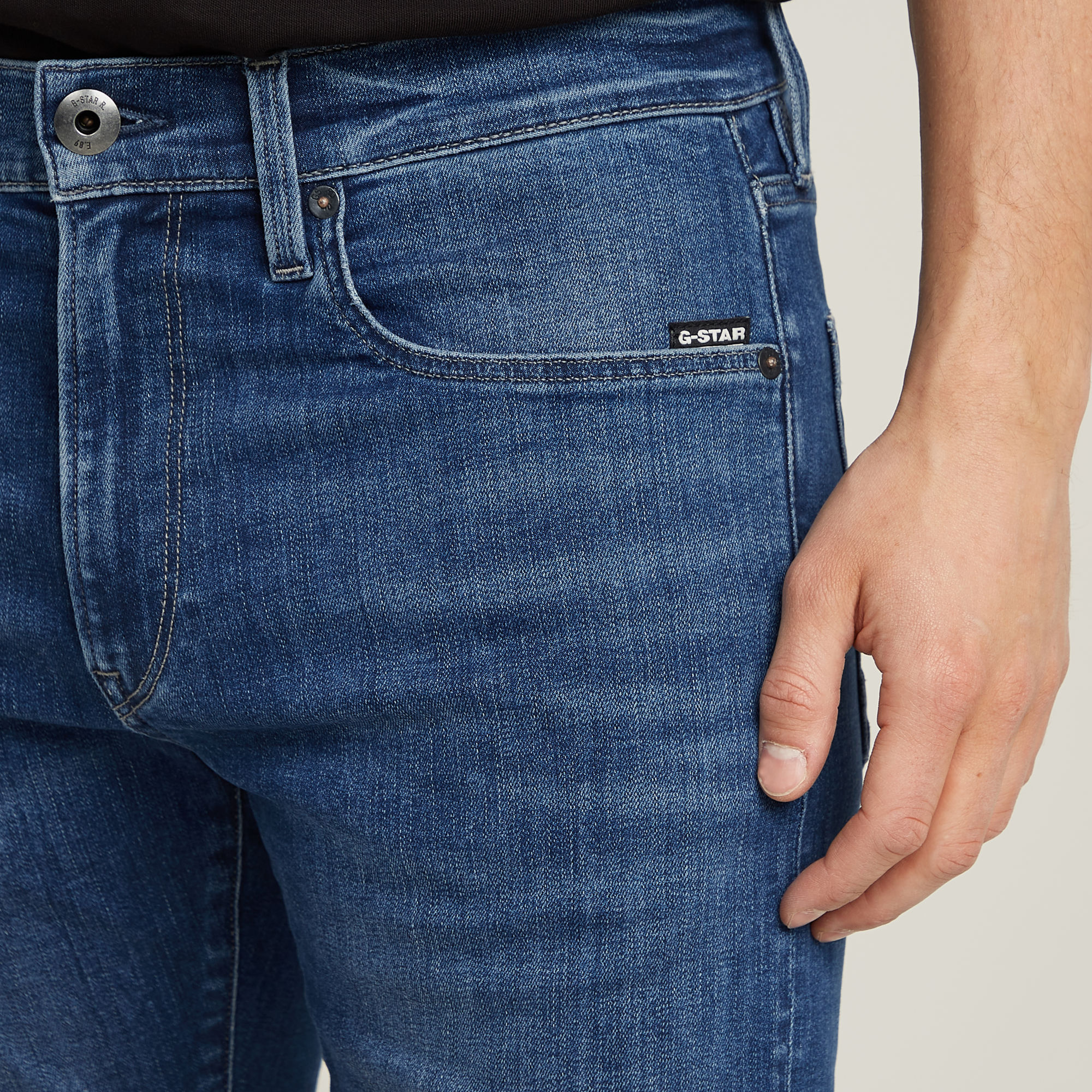 G-Star RAW 3301 Slim Denim Short Midden blauw Heren