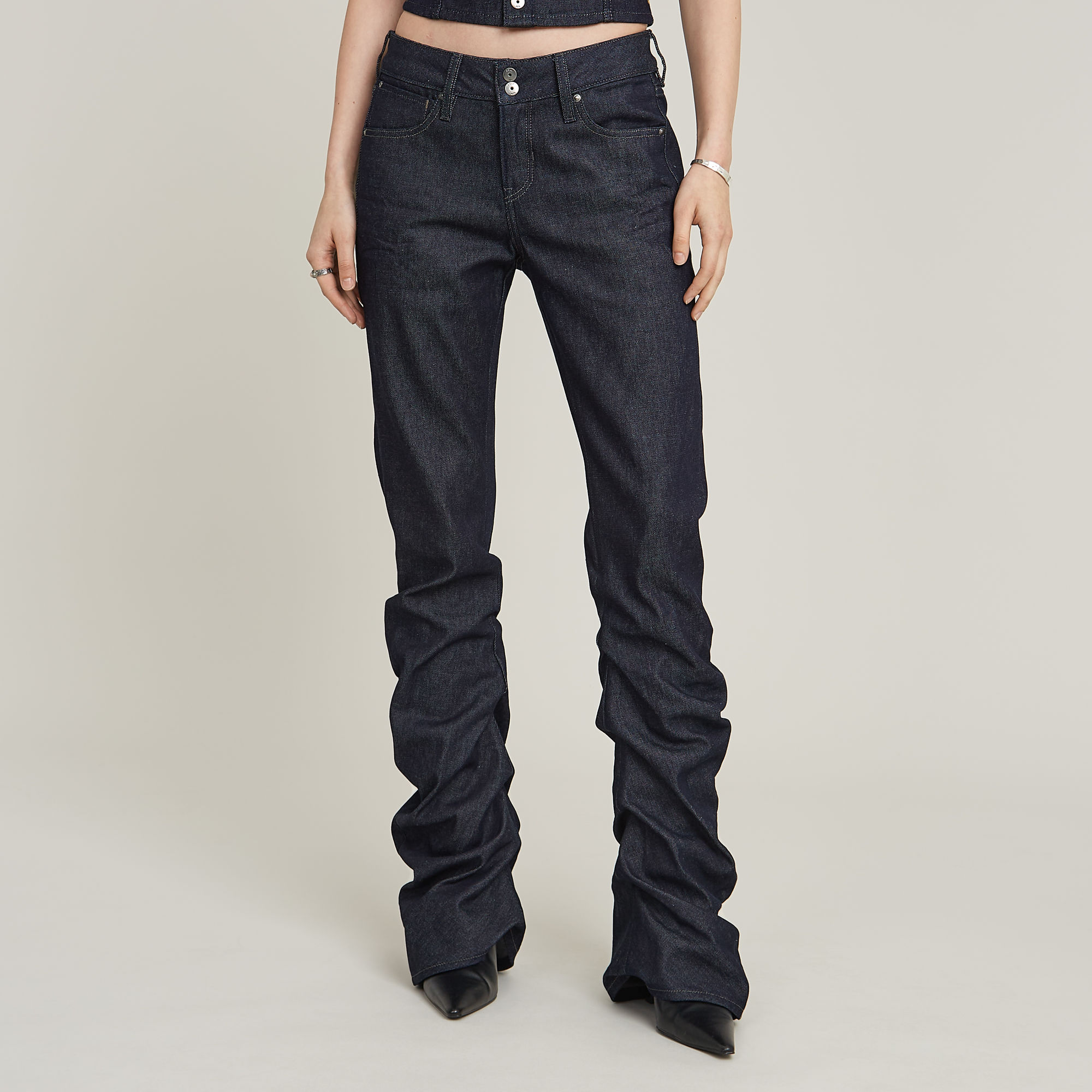 

G-Staq Low Bootcut Jeans - Dark blue - Women