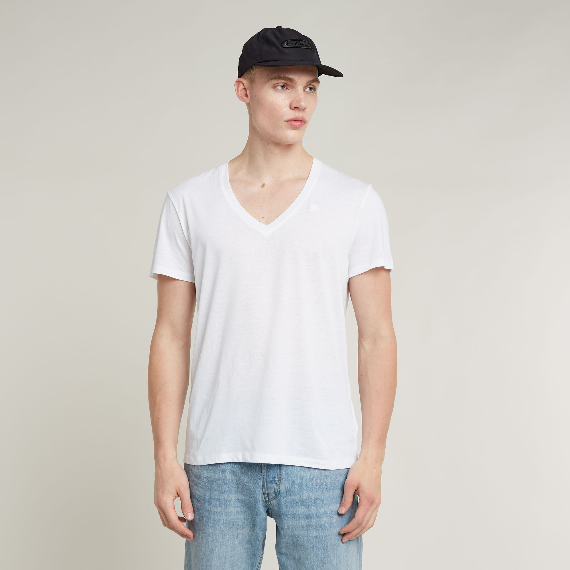 

Base Heather V-Neck T-Shirt 2-Pack - White - Men