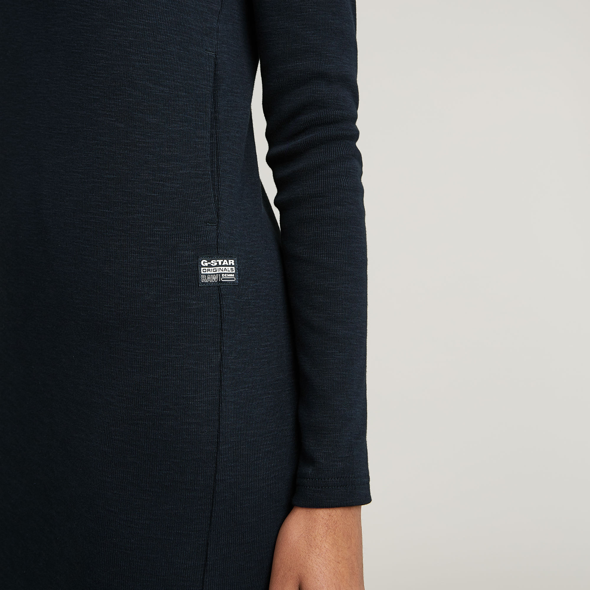 G-Star RAW Half Zip Slim Hoodie Jurk Donkerblauw Dames