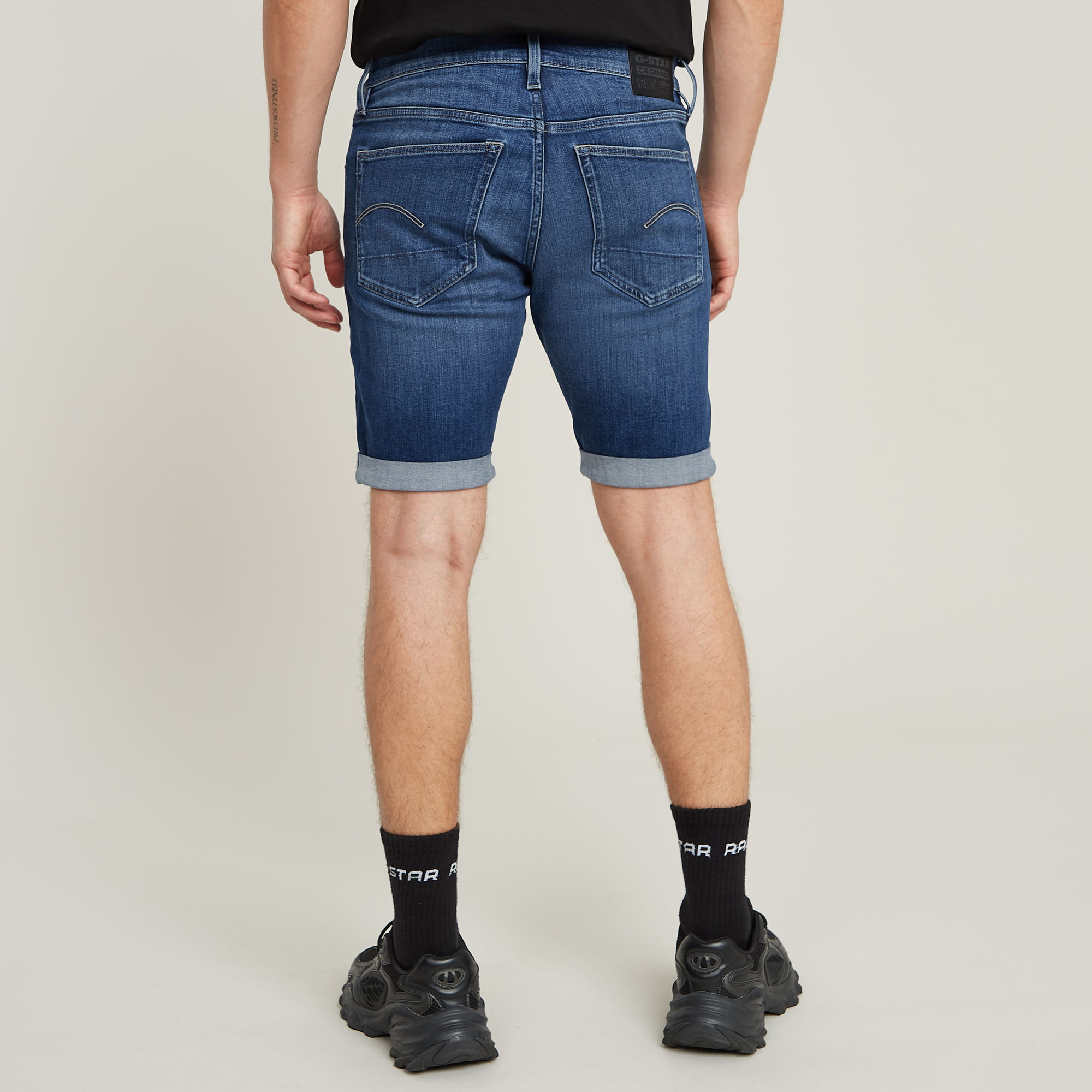 G-Star RAW 3301 Slim Denim Short Midden blauw Heren