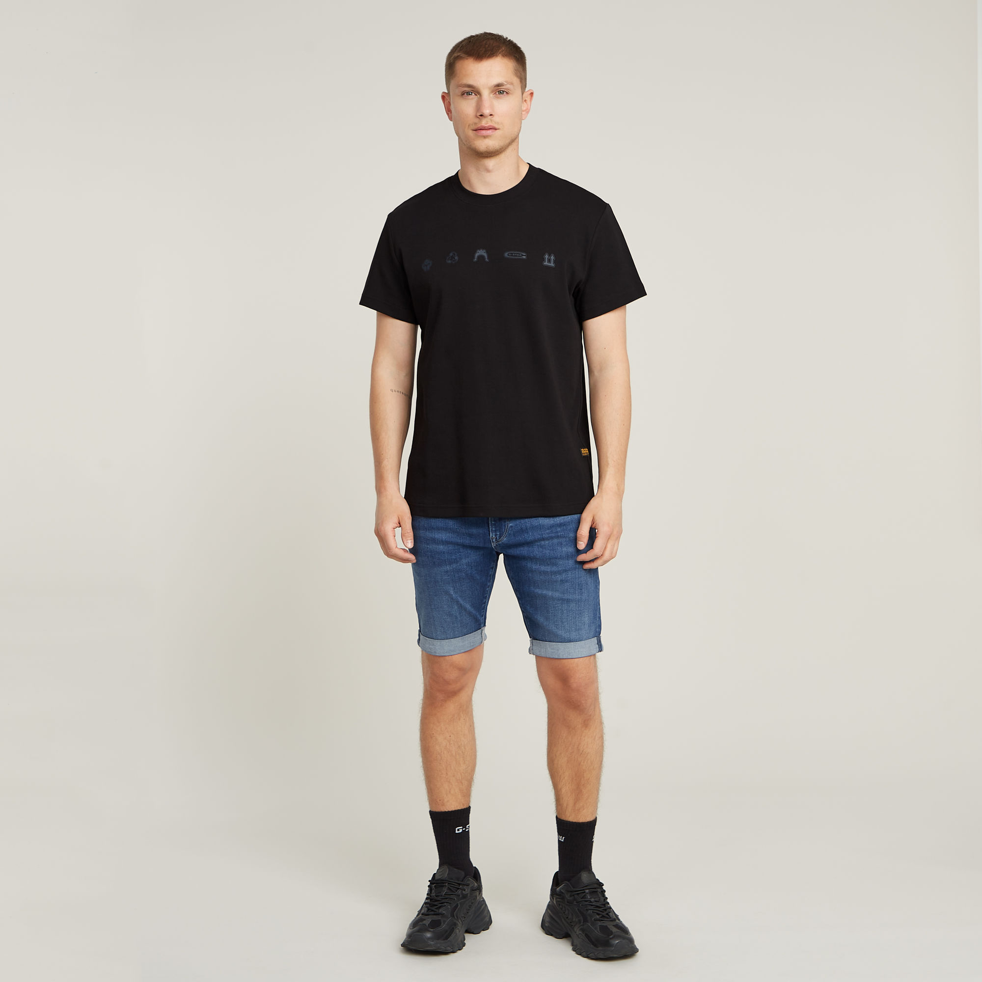 G-Star RAW 3301 Slim Denim Short Midden blauw Heren