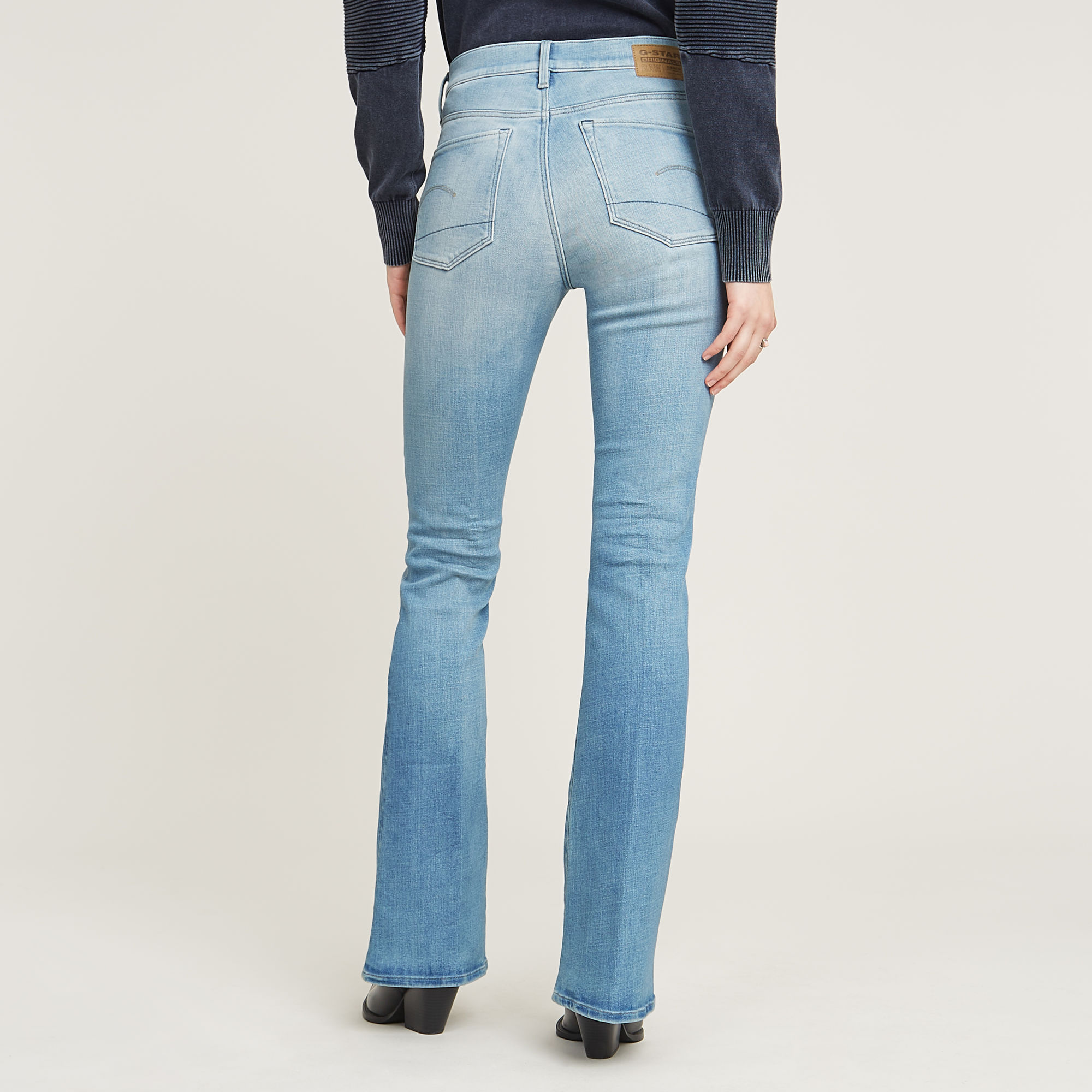G-Star RAW 3301 Flare Jeans Lichtblauw Dames